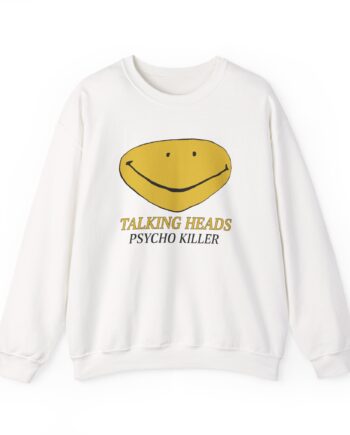 Talking Heads Smiley Face Psycho Killer Unisex Heavy Blend™ Crewneck Sweatshirt