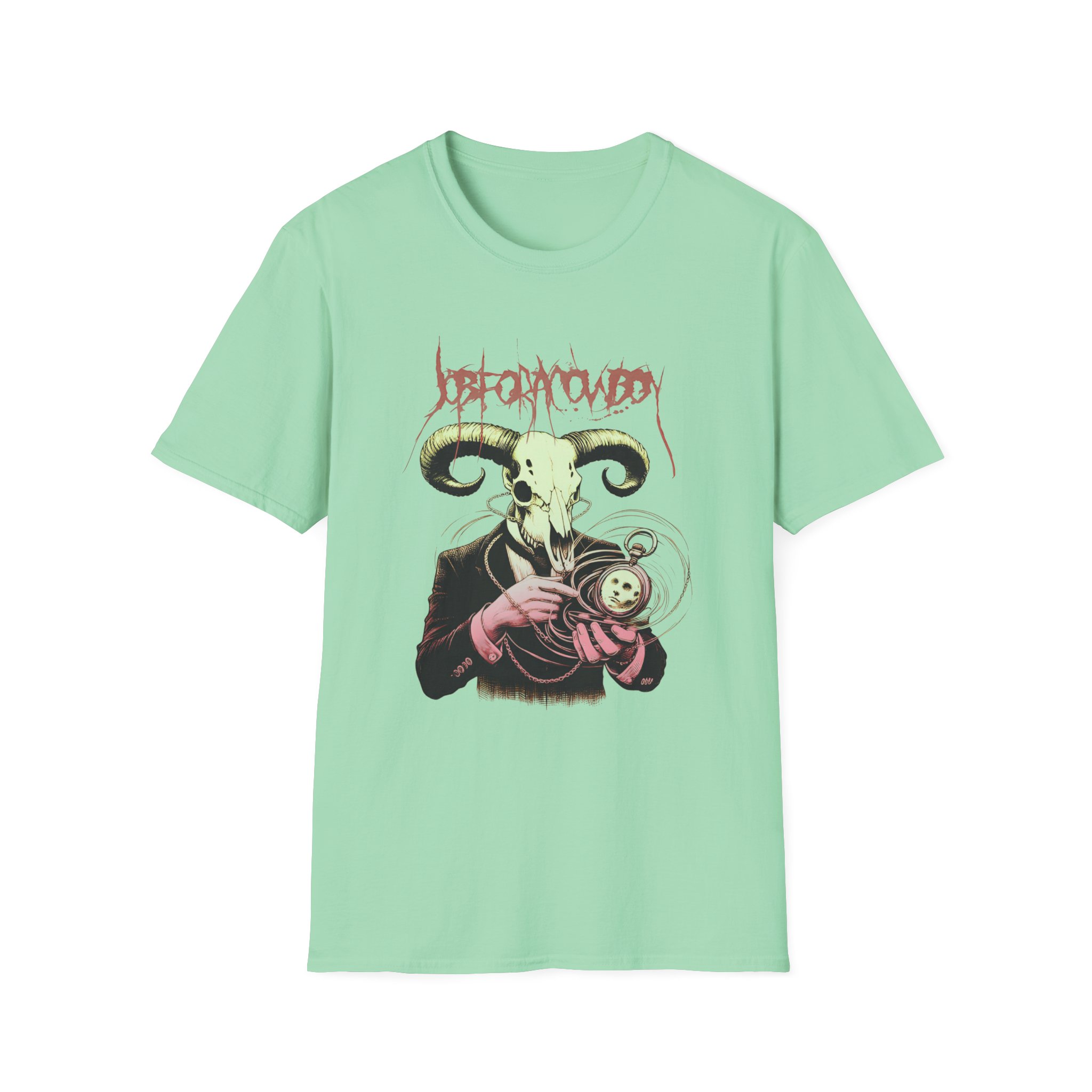 Job for a Cowboy Skull Unisex Softstyle T-Shirt