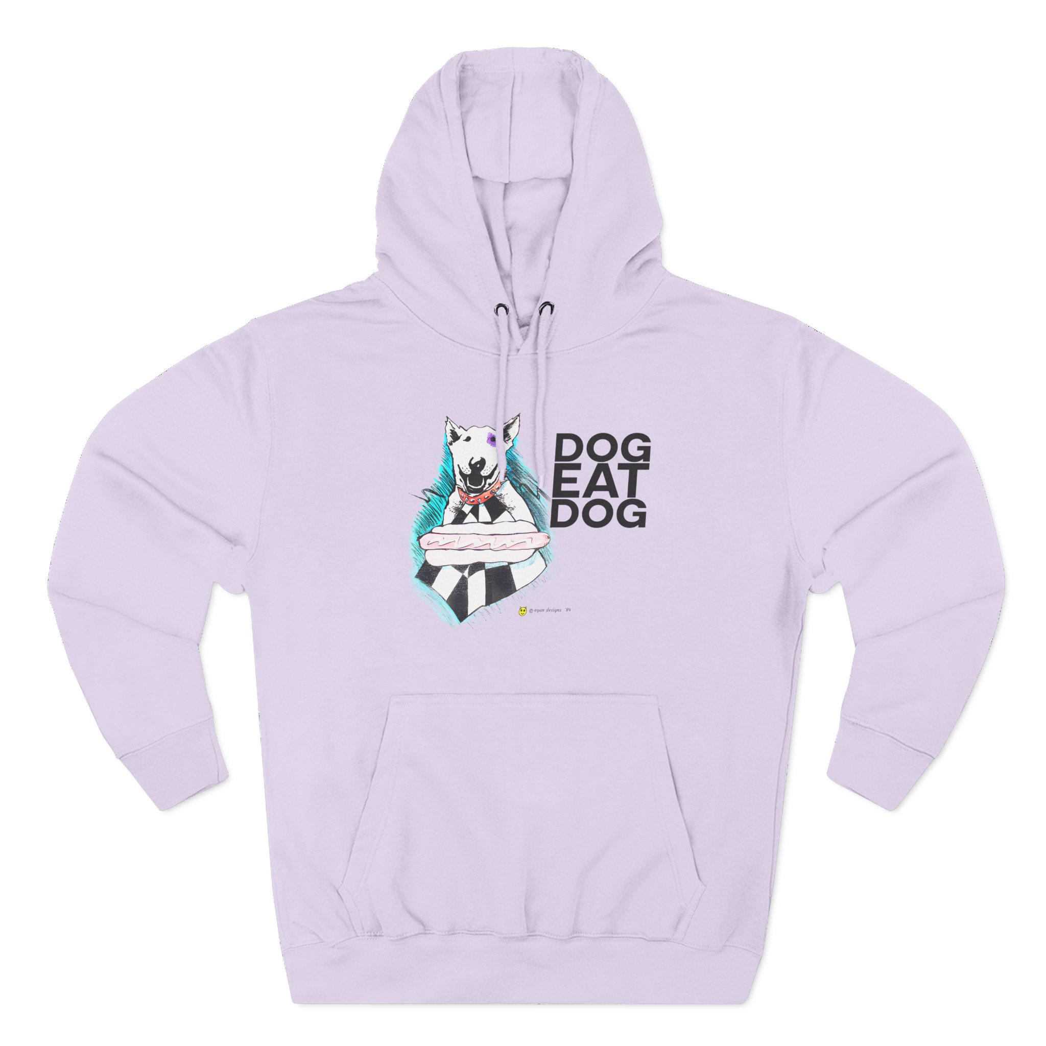 Dog Eat Dog Hotdog Three-Panel Fleece Hoodie