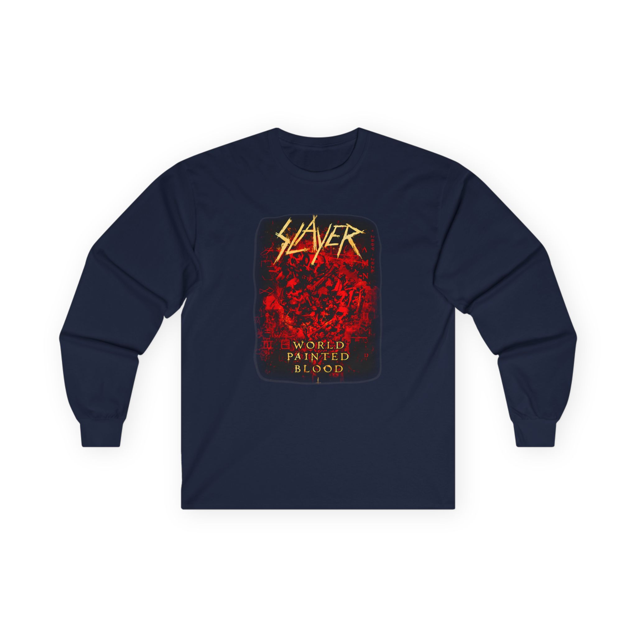 Slayer World Painted Blood Skulls Unisex Ultra Cotton Long Sleeve Tee