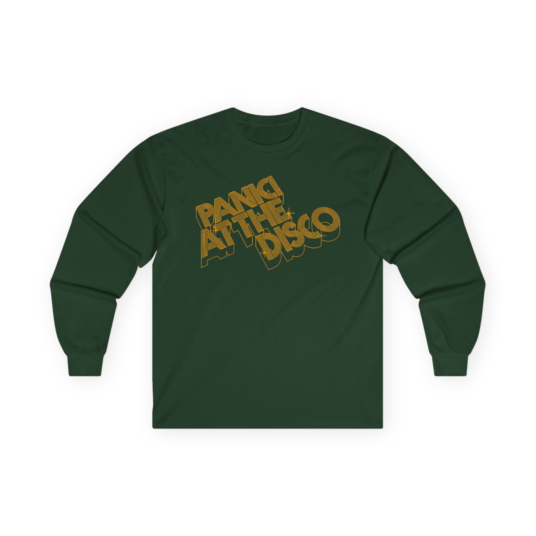 Panic at the Disco 3-d Gold Logo Unisex Ultra Cotton Long Sleeve Tee