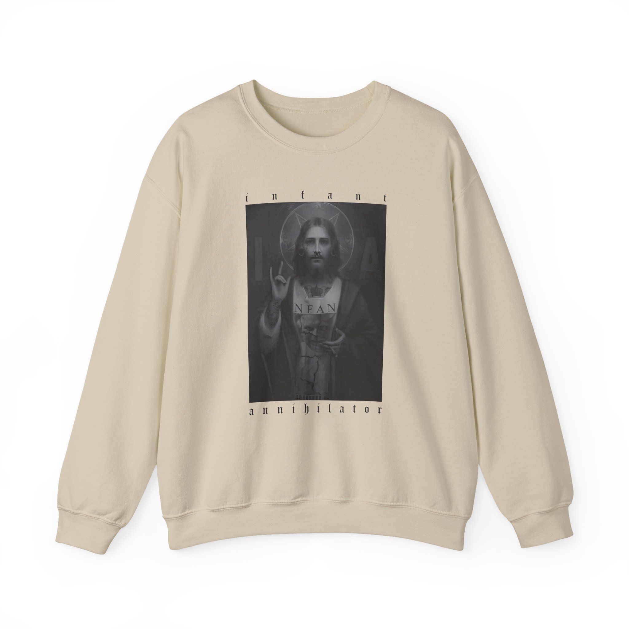 Infant Annihilator Jesus Unisex Heavy Blendâ„¢ Crewneck Sweatshirt