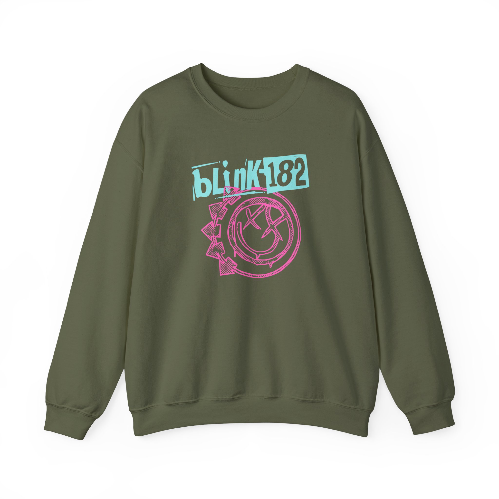 Blink 182 Smiley Crop Unisex Heavy Blendâ„¢ Crewneck Sweatshirt