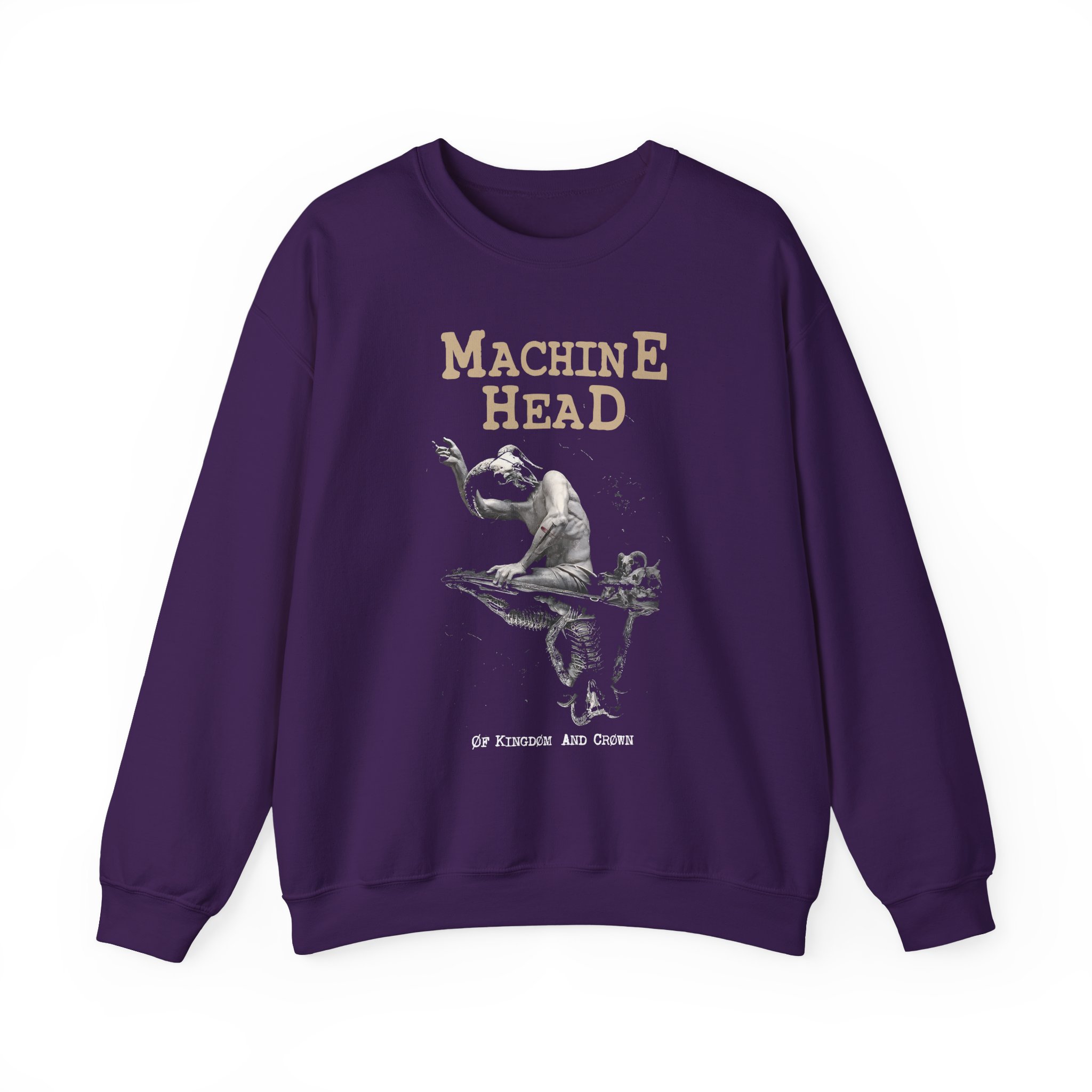 Machine Head Øf Kingdøm and Crøwn Unisex Heavy Blend™ Crewneck Sweatshirt