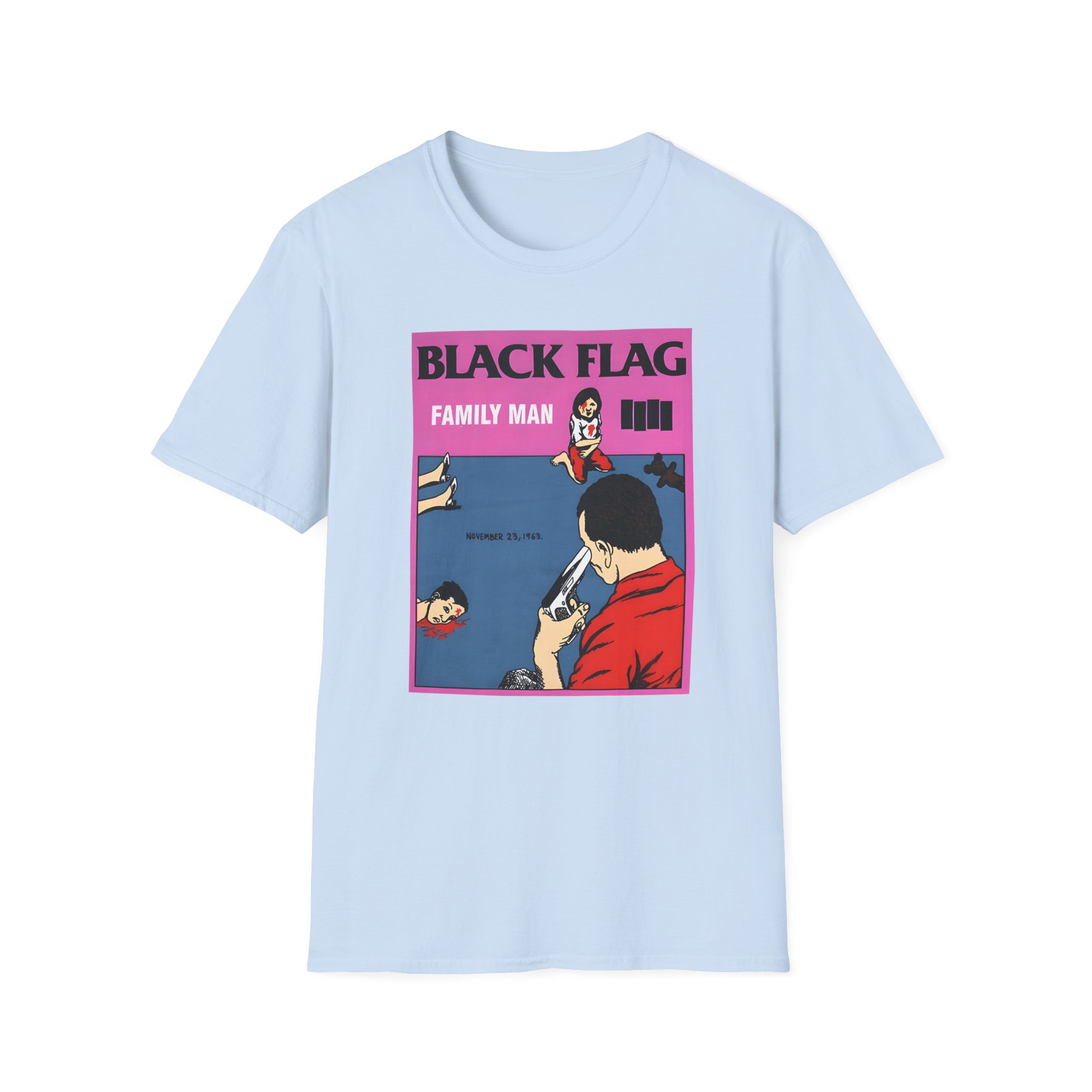 Black Flag Family Man Unisex Softstyle T-Shirt