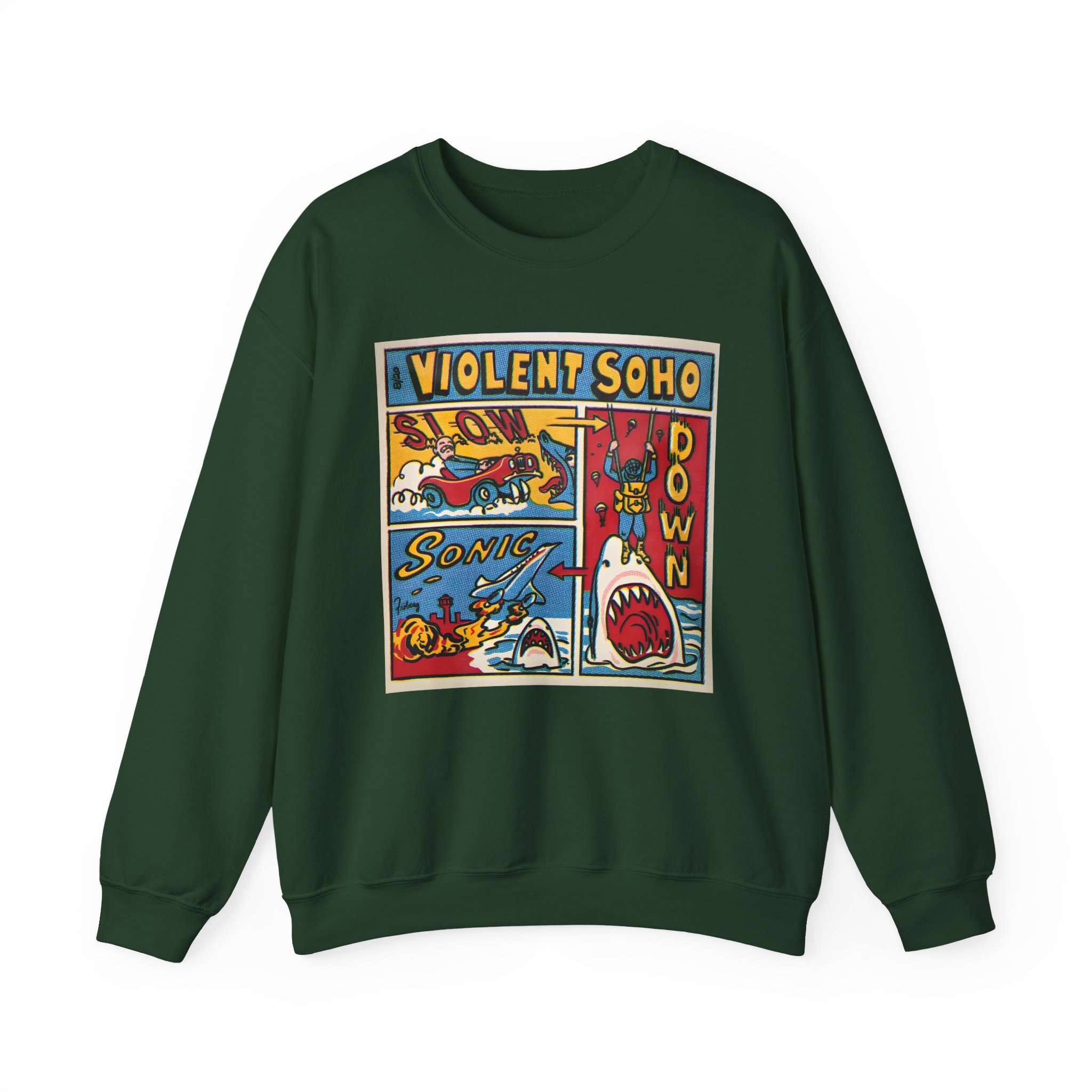 Violent Soho Slow Down Sonic Unisex Heavy Blendâ„¢ Crewneck Sweatshirt