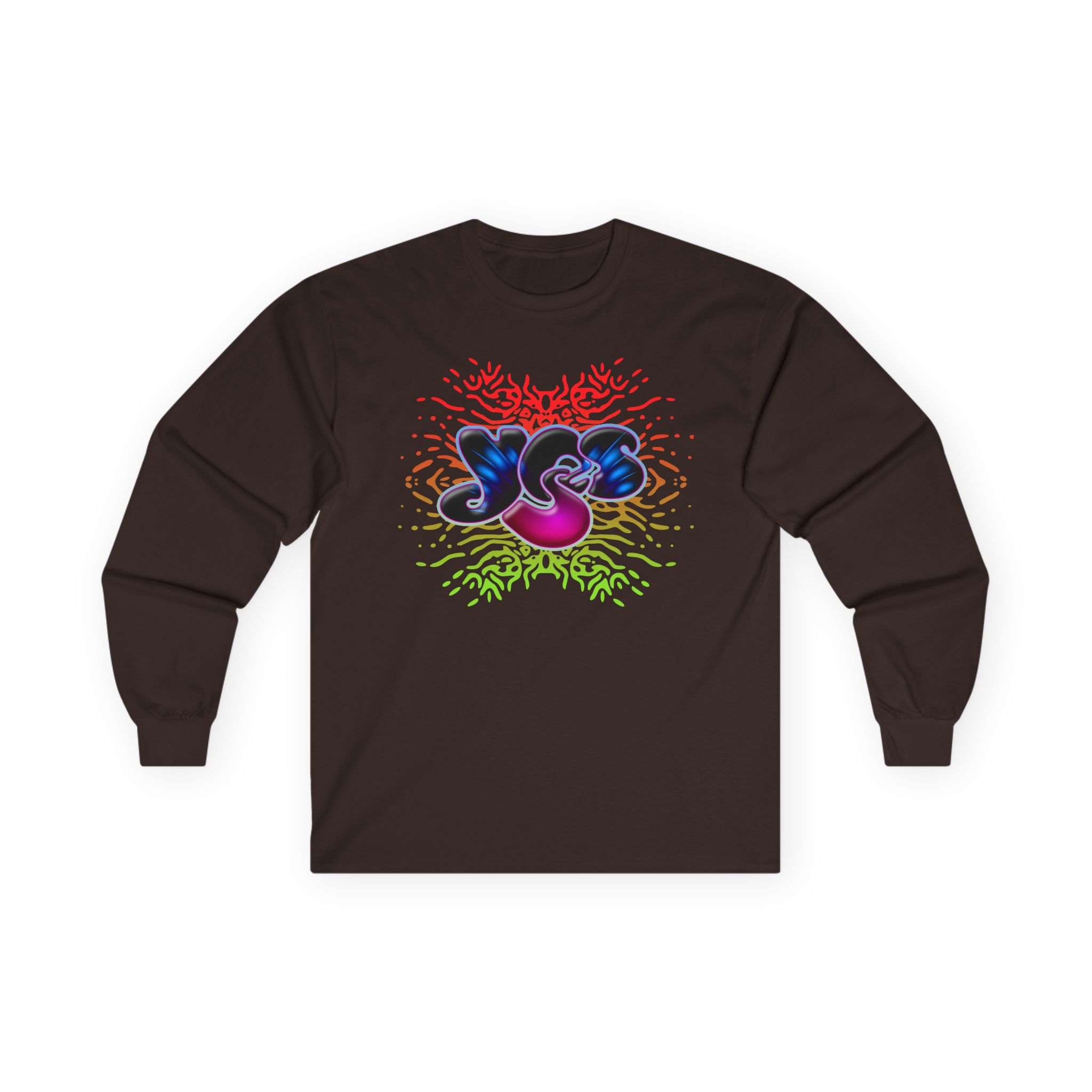 Yes Rainbow Abstract Logo Unisex Ultra Cotton Long Sleeve Tee