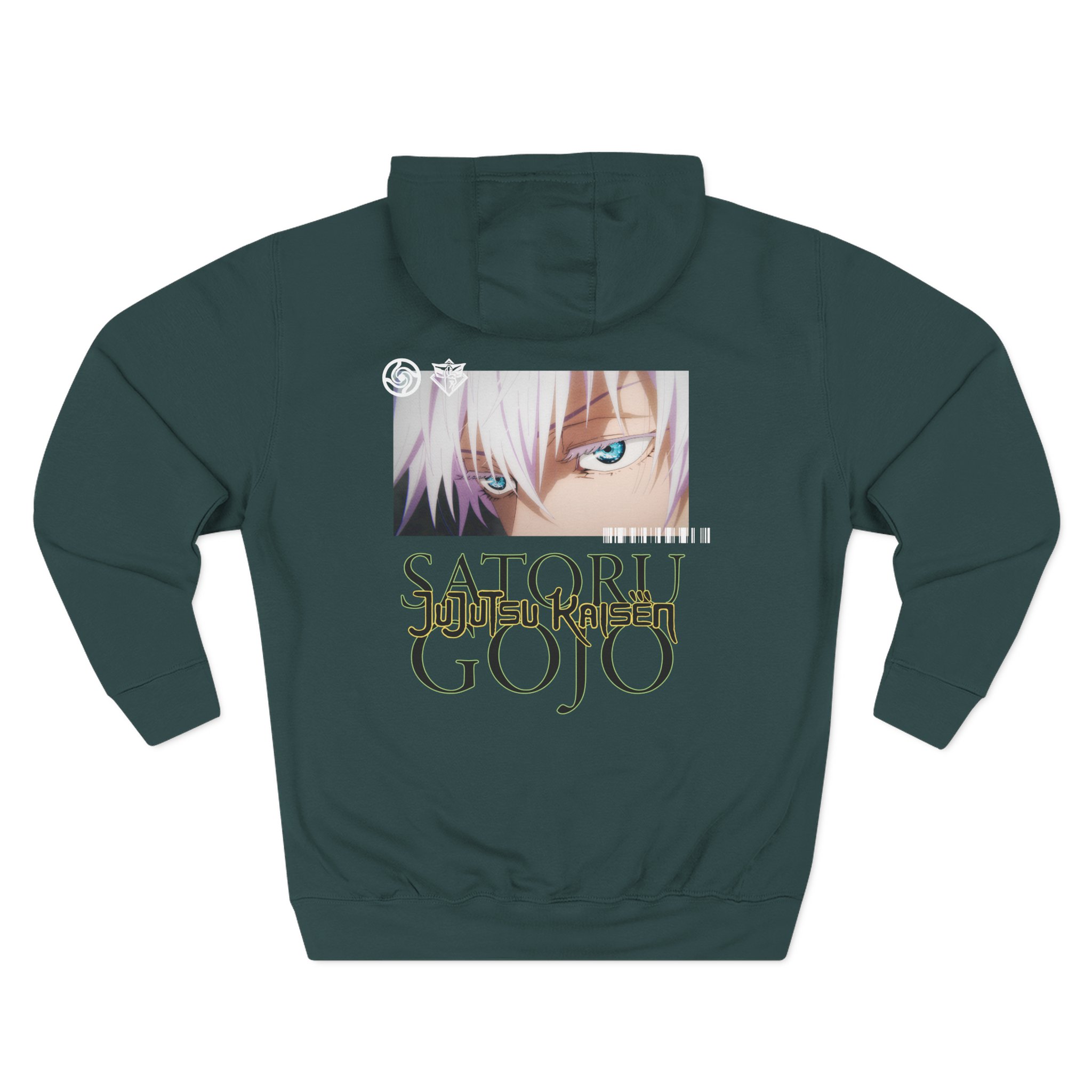 Jujutsu Kaisen X Dim Mak Gojo Eyes Three-Panel Fleece Hoodie
