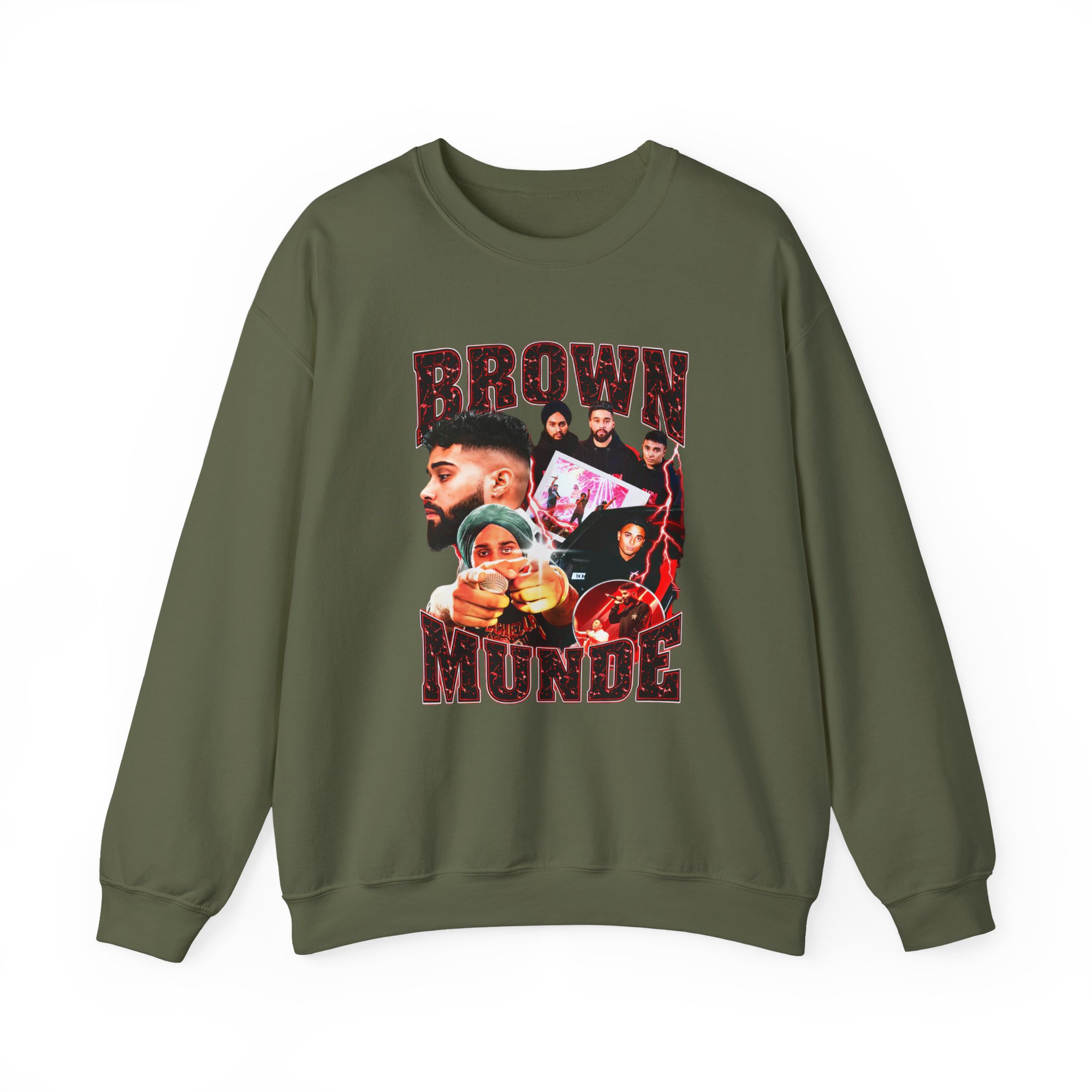 AP Dhillon Brown Munde Unisex Heavy Blend Crewneck Sweatshirt