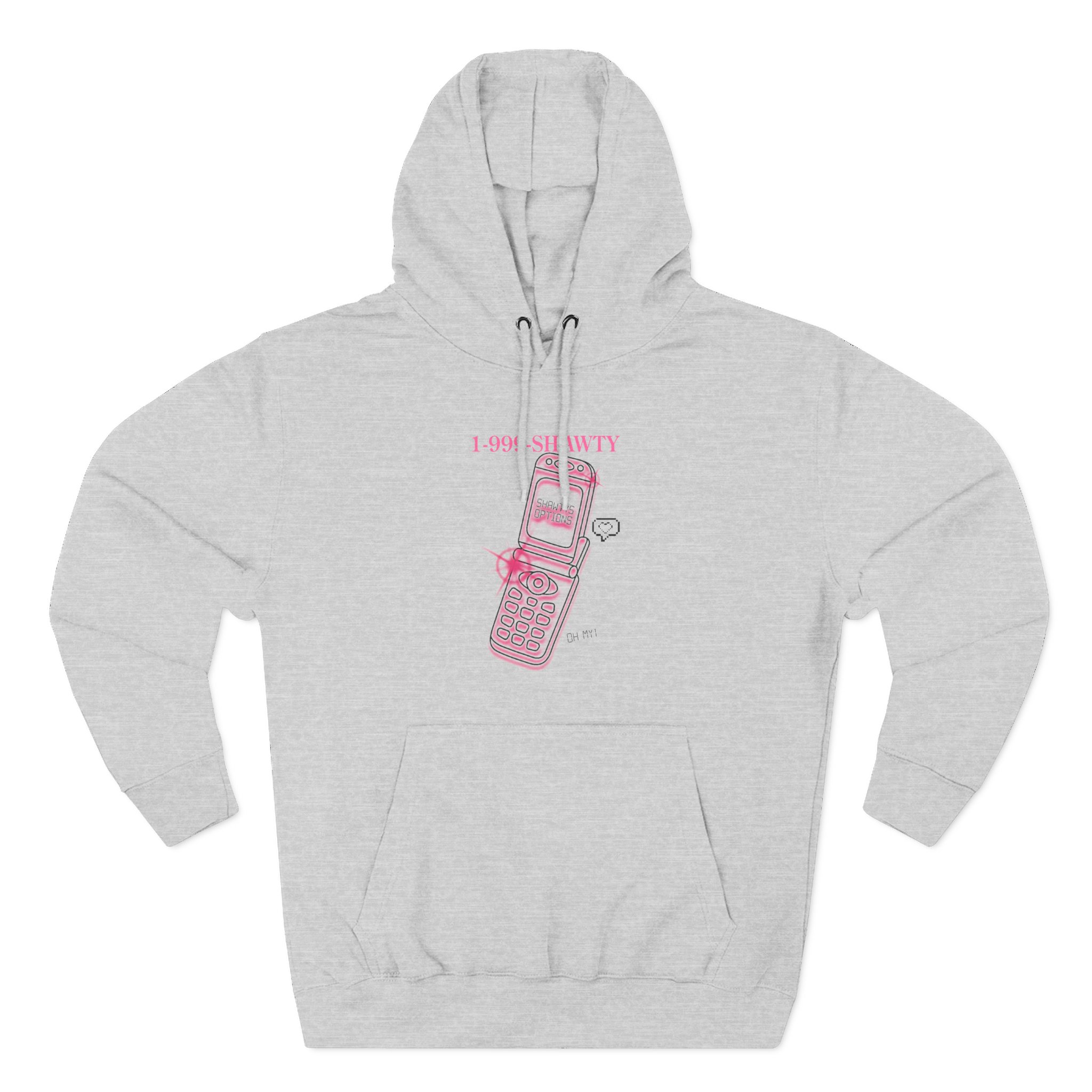 Shawty Bae Shawty Hotline Three-Panel Fleece Hoodie