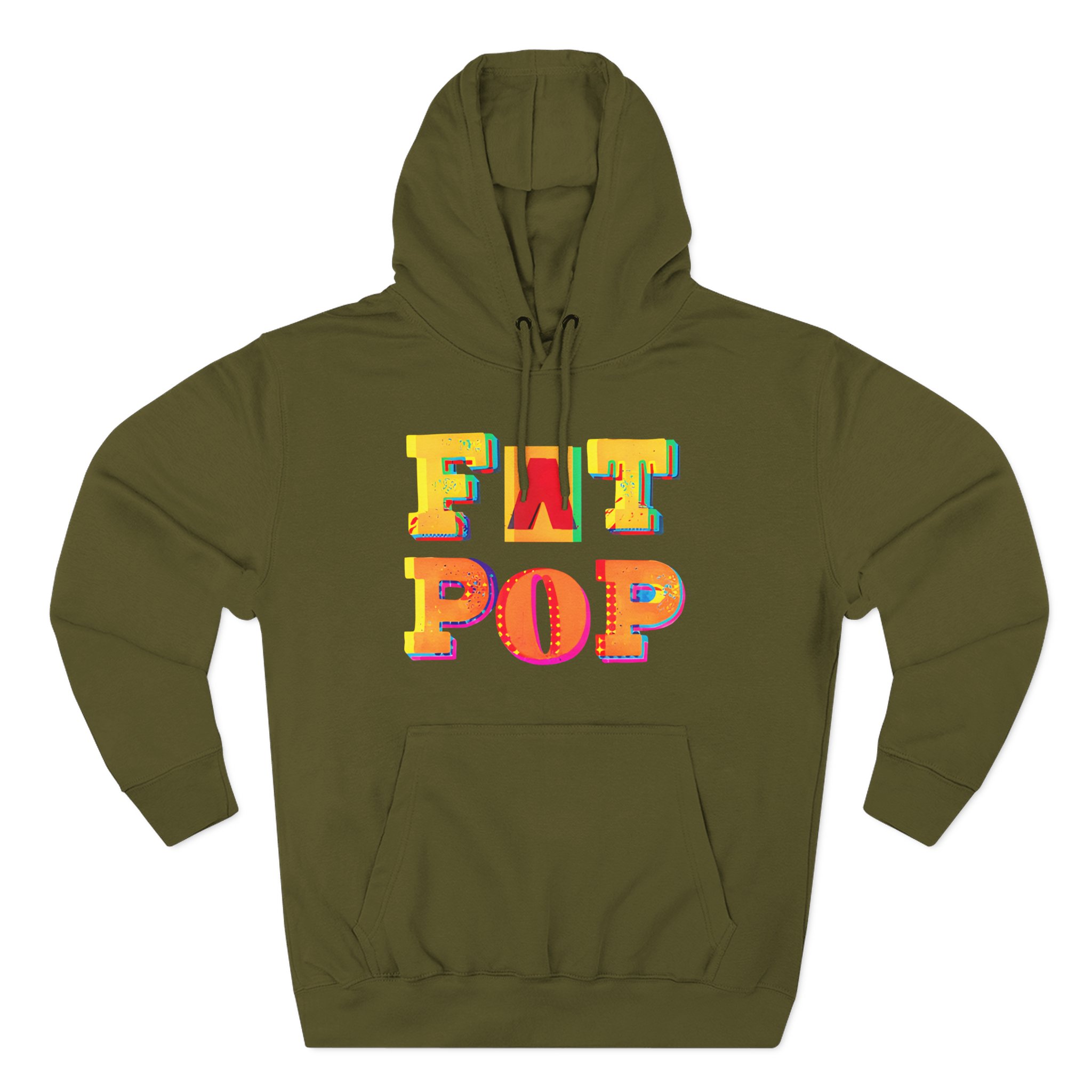 PW Fat Pop Logo Three-Panel Fleece Hoodie