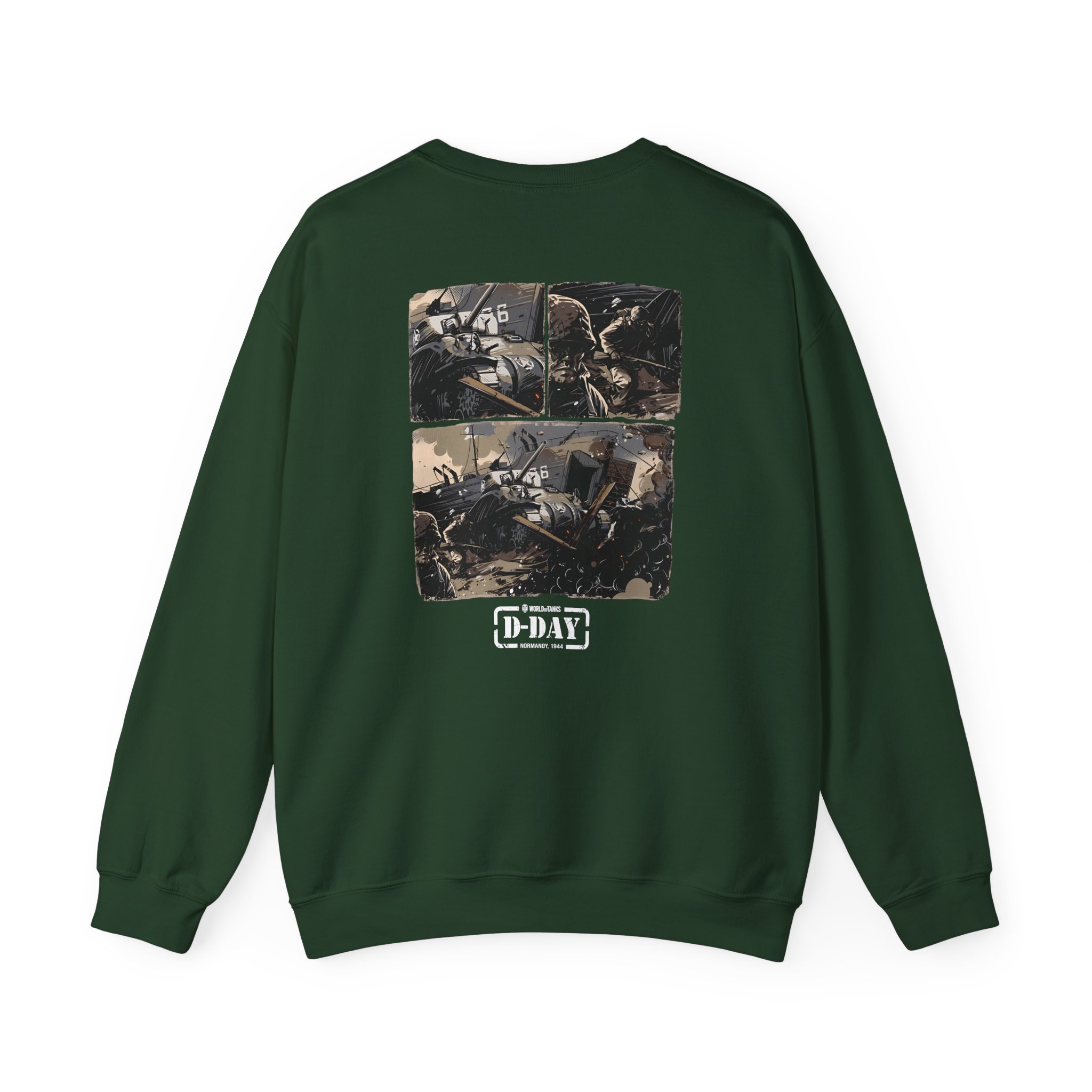 World of Tank Wot D-day Fury Storm Unisex Heavy Blendâ„¢ Crewneck Sweatshirt
