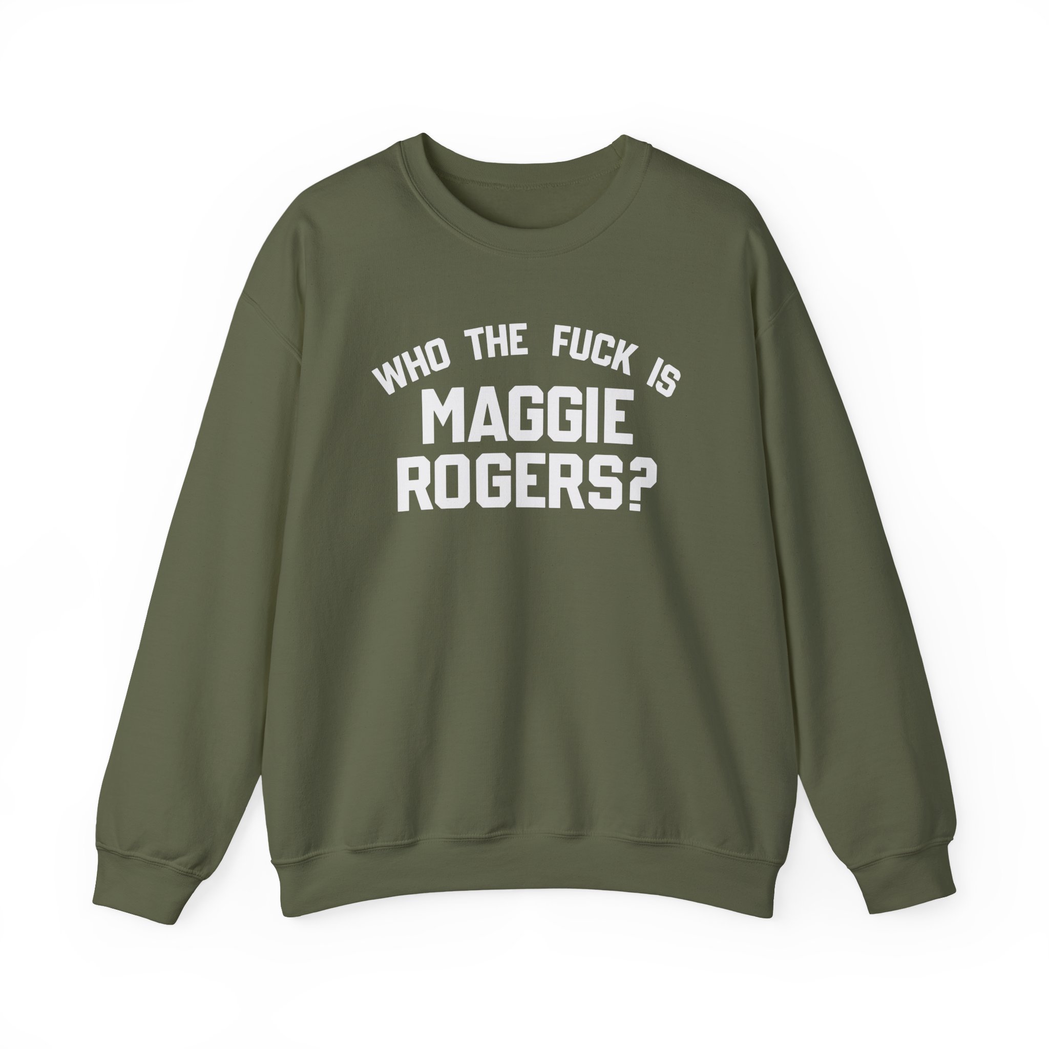 Maggie Rogers Who the Fuck is Unisex Heavy Blendâ„¢ Crewneck Sweatshirt