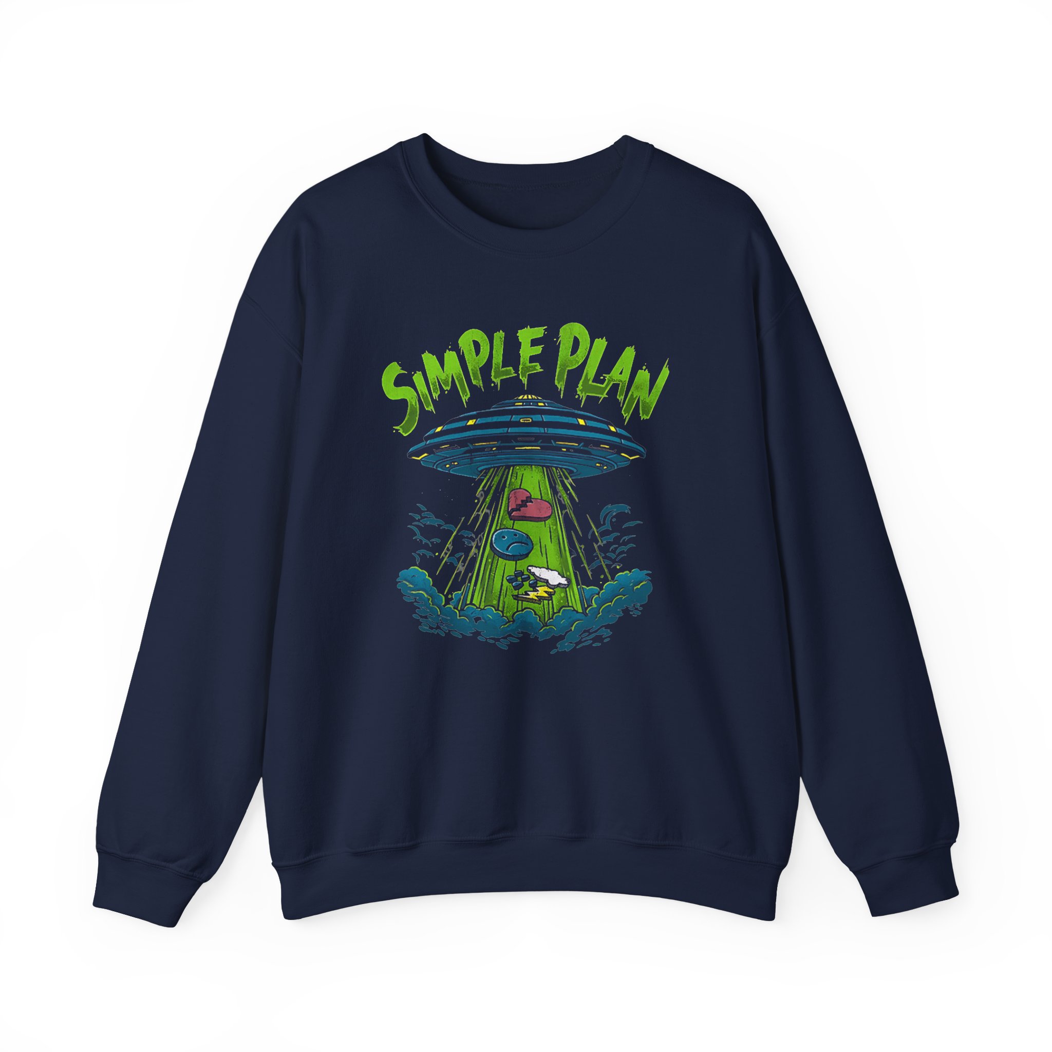 Simple Plan Alien Ufo Unisex Heavy Blendâ„¢ Crewneck Sweatshirt