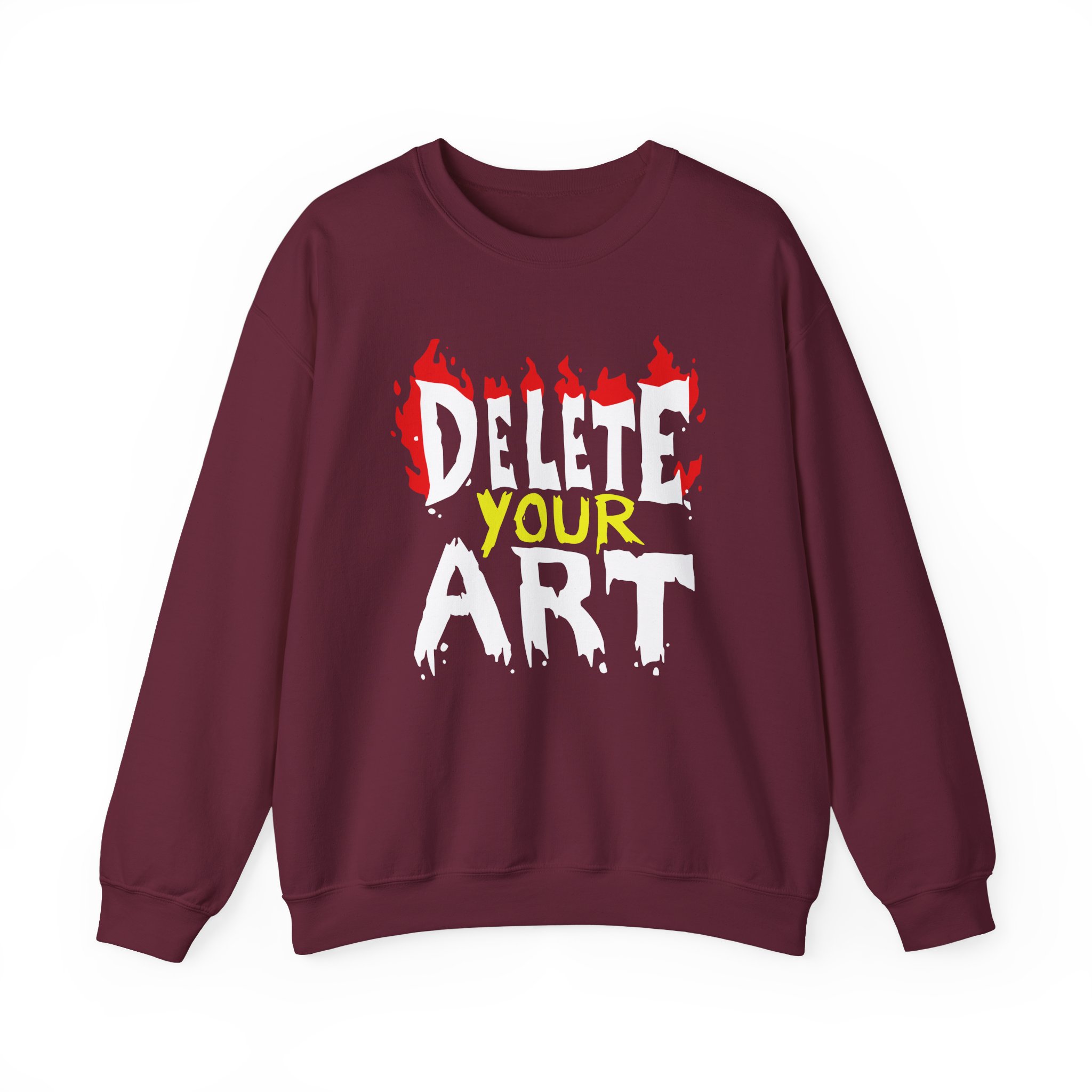 Drawfee Delete Your Art Unisex Heavy Blendâ„¢ Crewneck Sweatshirt