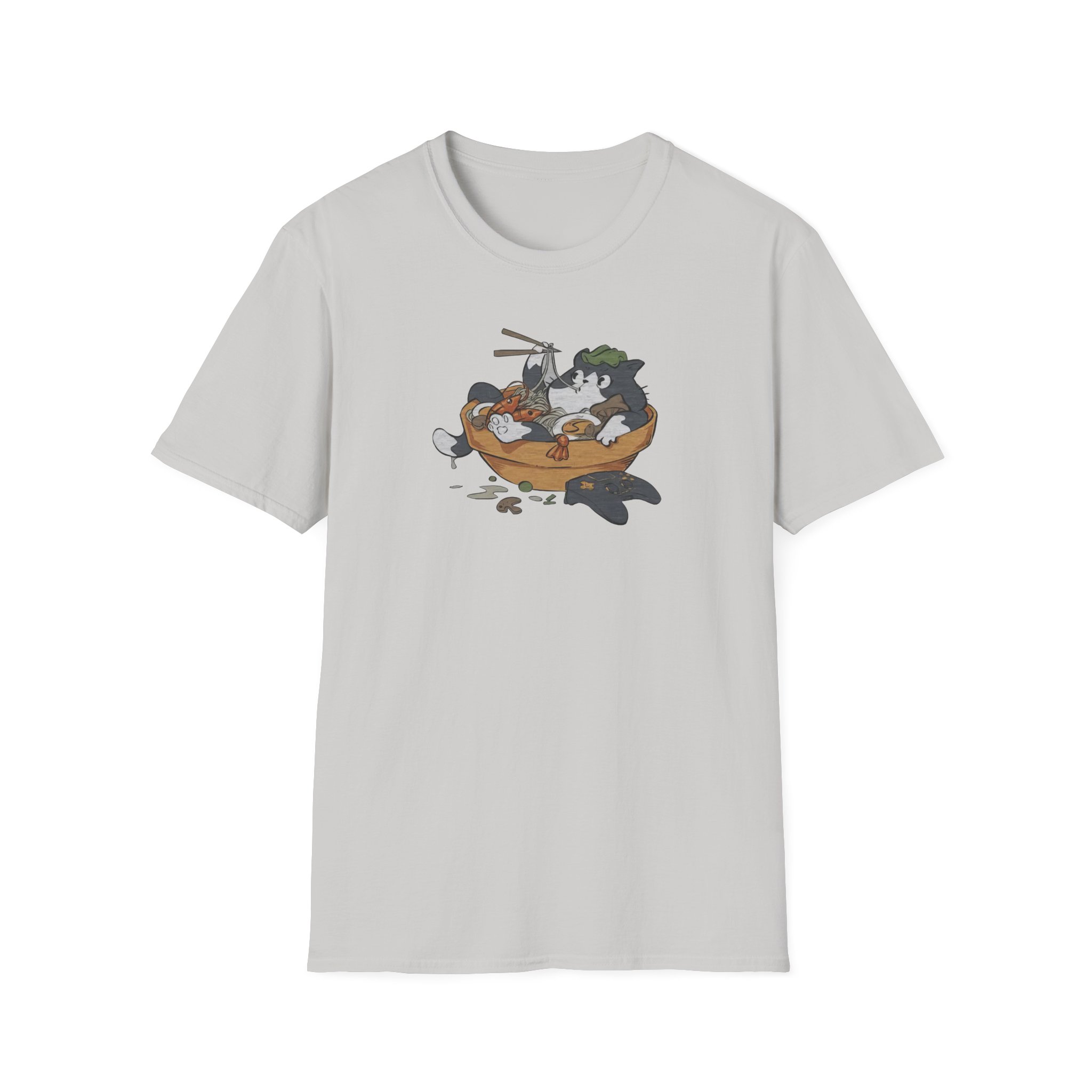 Lirik Ramen Cat Unisex Softstyle T-Shirt