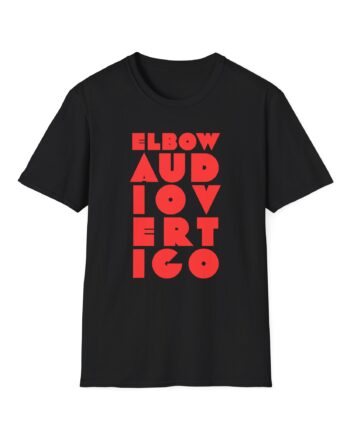 Elbow Audio Vertigo Stacked Logo Unisex Softstyle T-Shirt