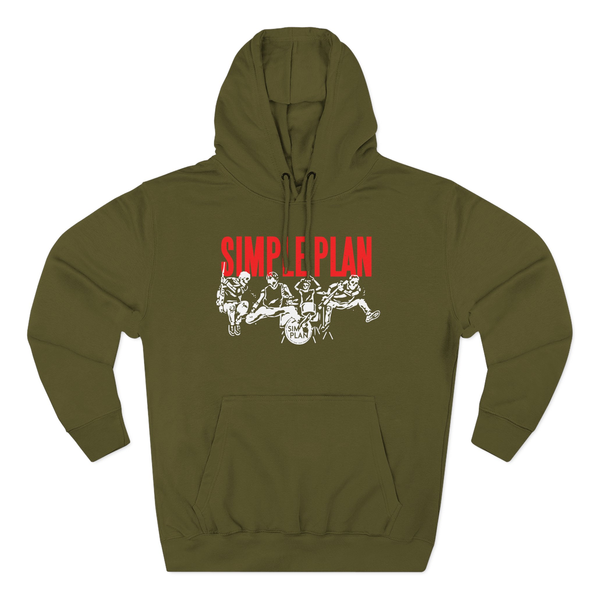 Simple Plan Live Skeleton Three-Panel Fleece Hoodie