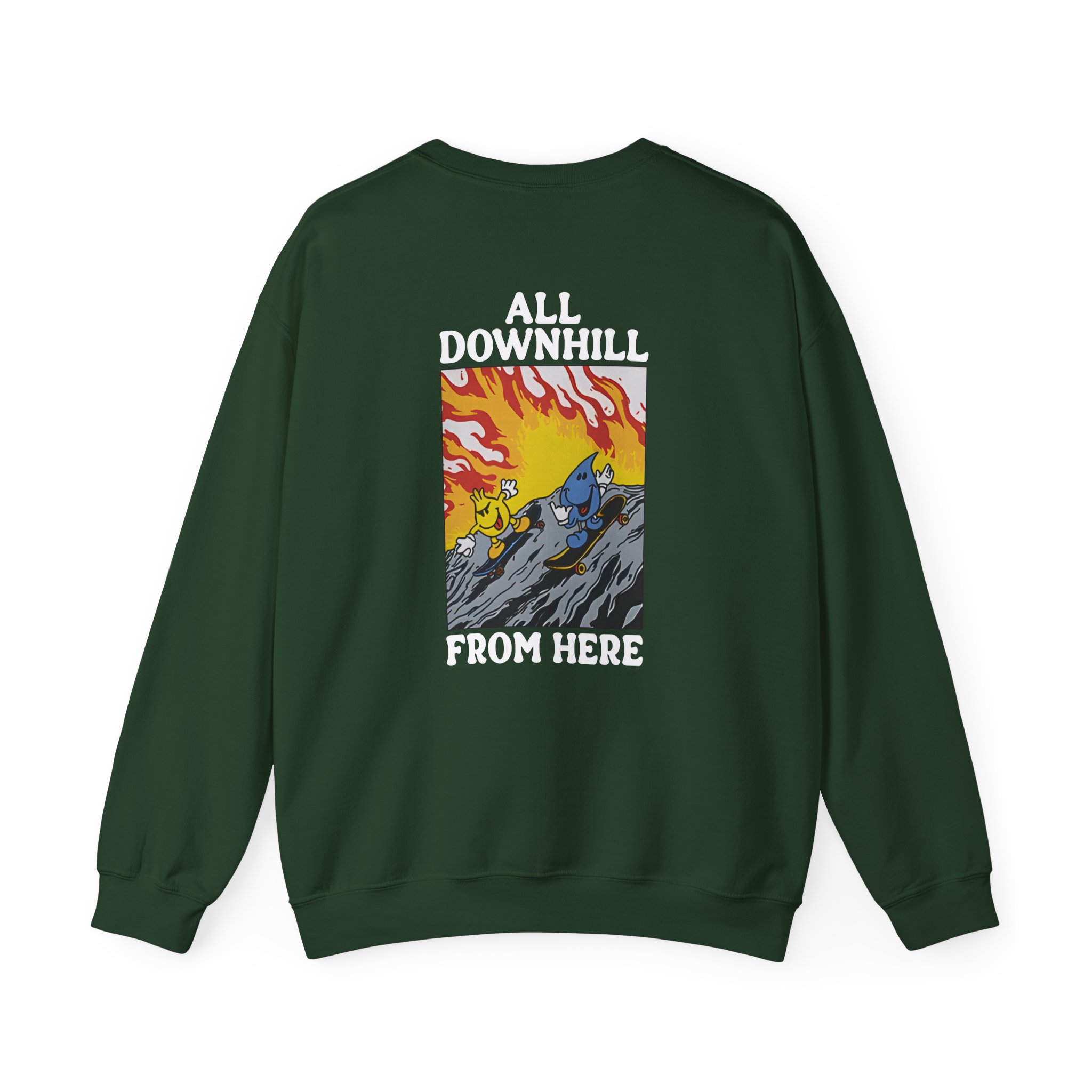 New Found Glory It’s All Downhill From Here Flame Unisex Heavy Blend™ Crewneck Sweatshirt
