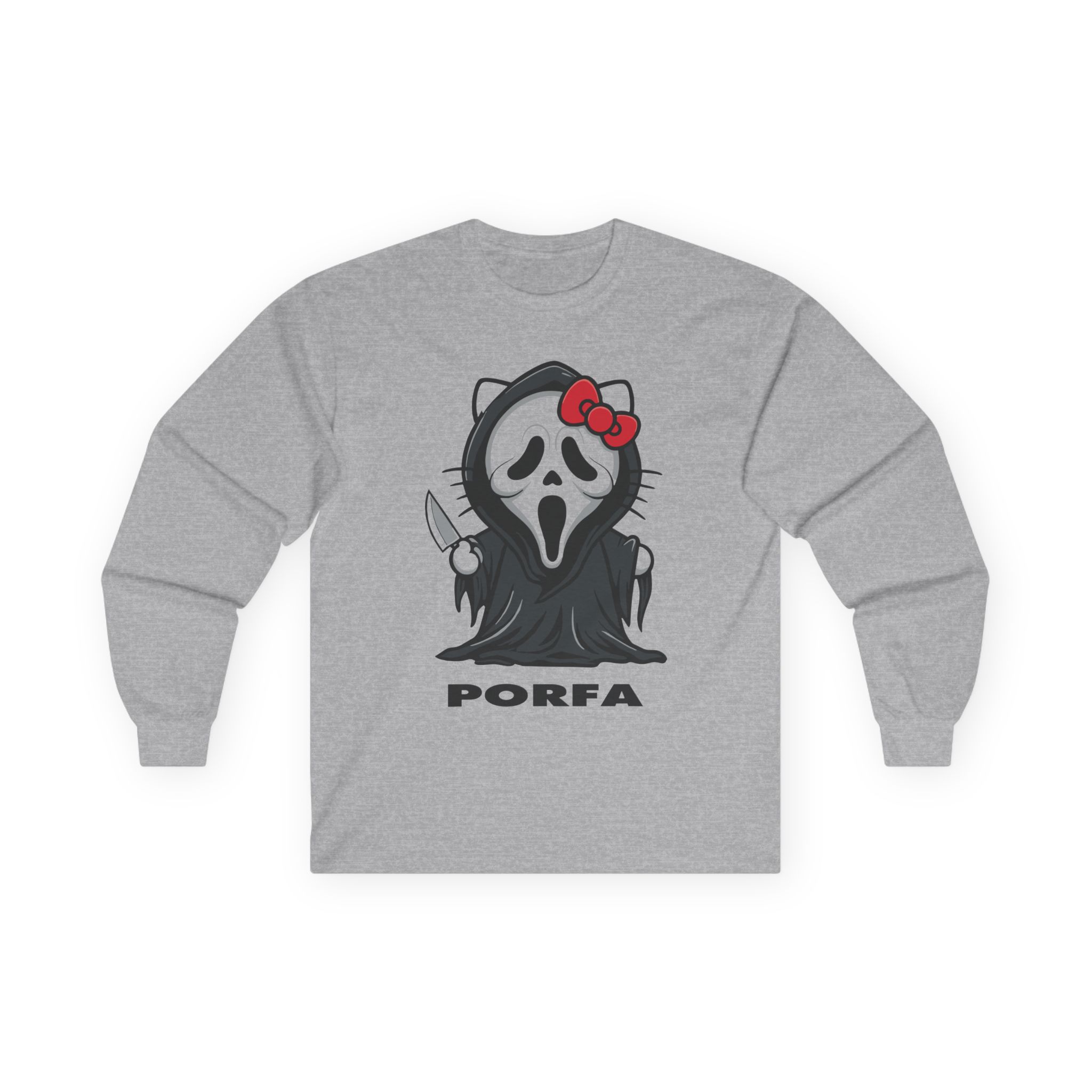 Porfa Scream Halloween Unisex Ultra Cotton Long Sleeve Tee