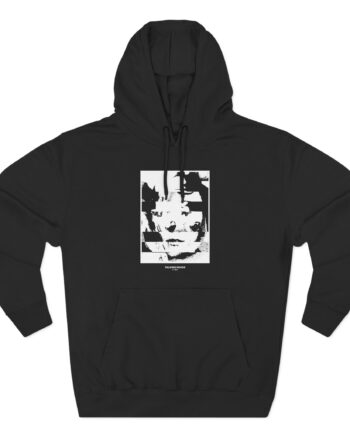 Talking Heads Face Collage Stop Making Sense Three-Panel Fleece Hoodie