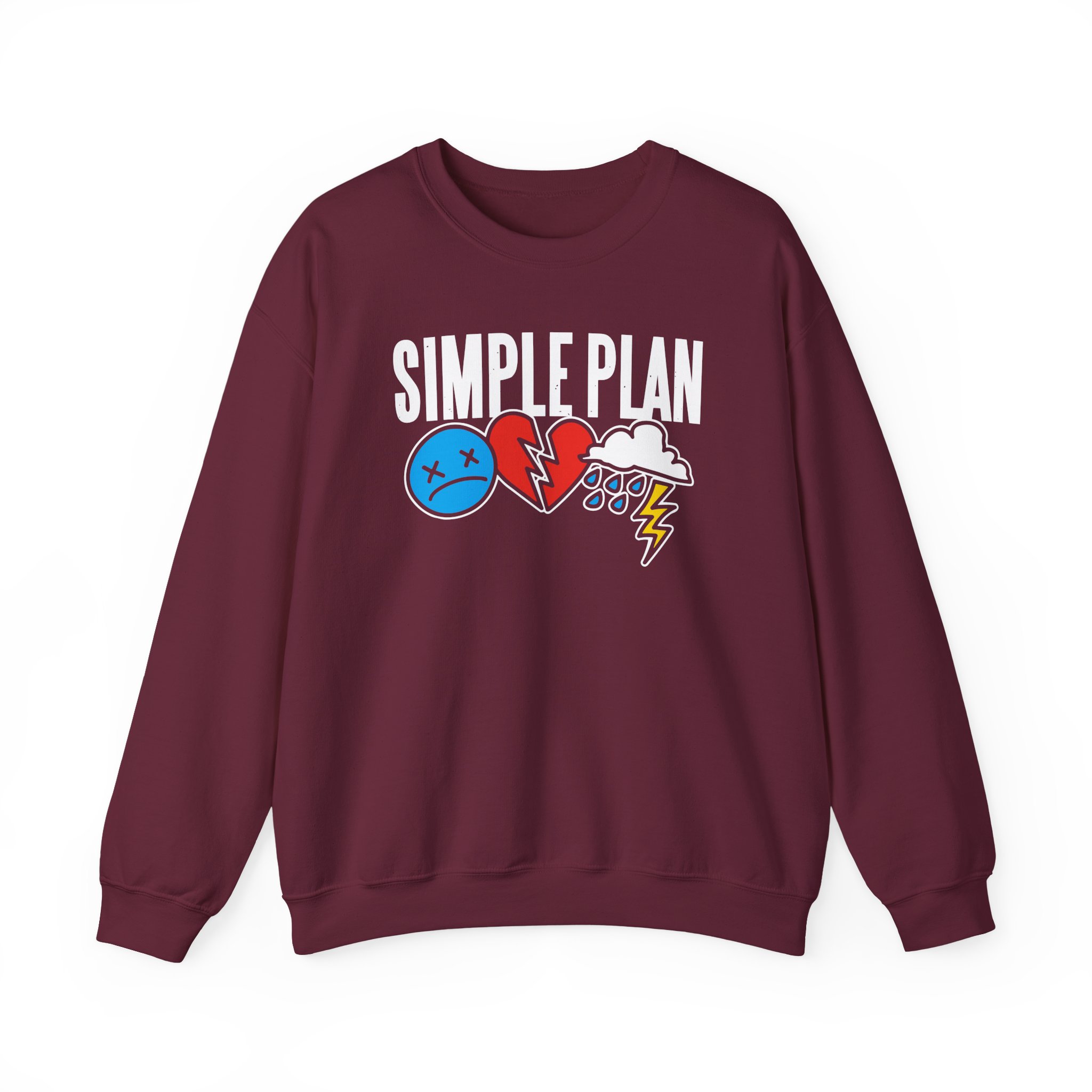 Simple Plan 3 Icons Logo Unisex Heavy Blendâ„¢ Crewneck Sweatshirt