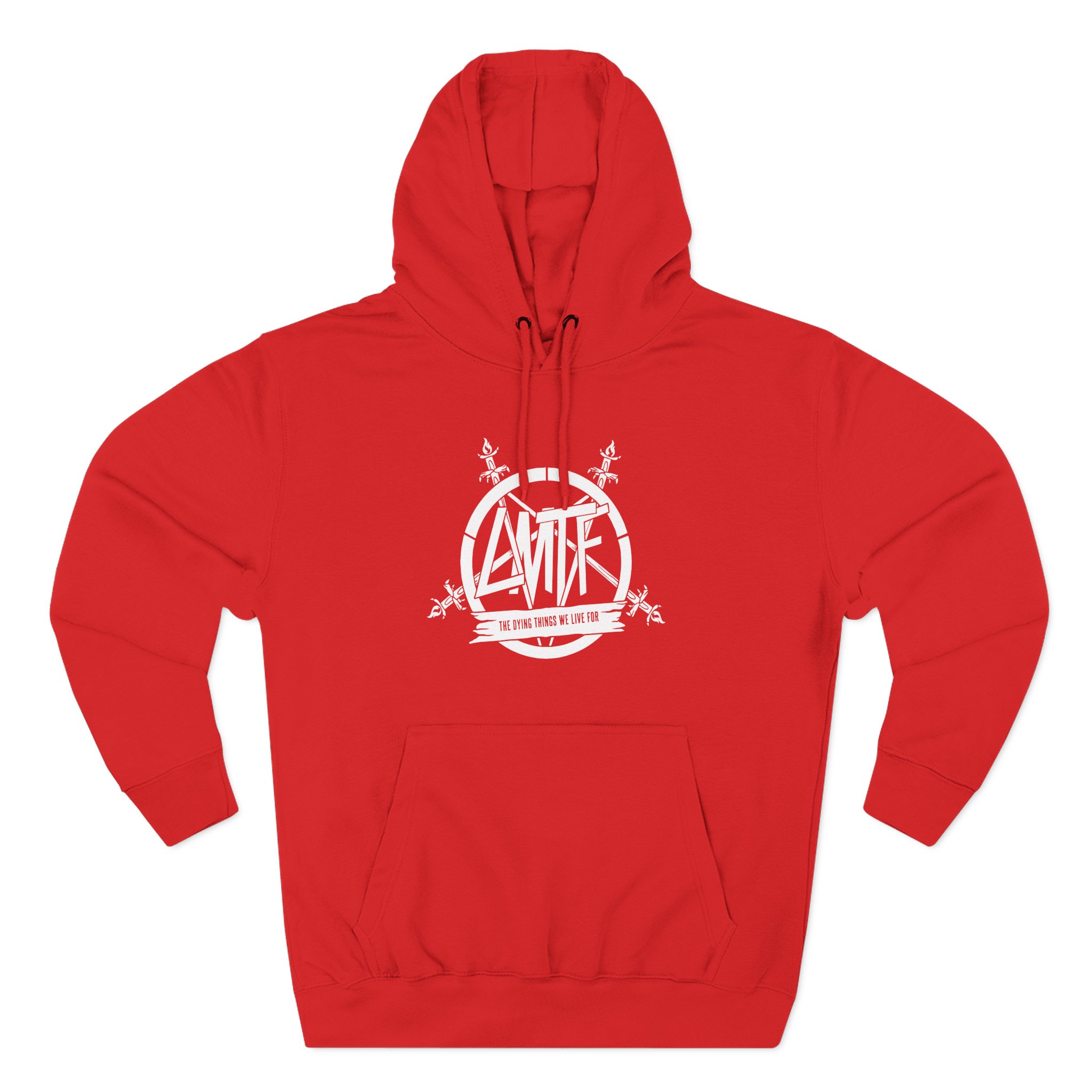 Like Moths to Flames Three-Panel Fleece Hoodie