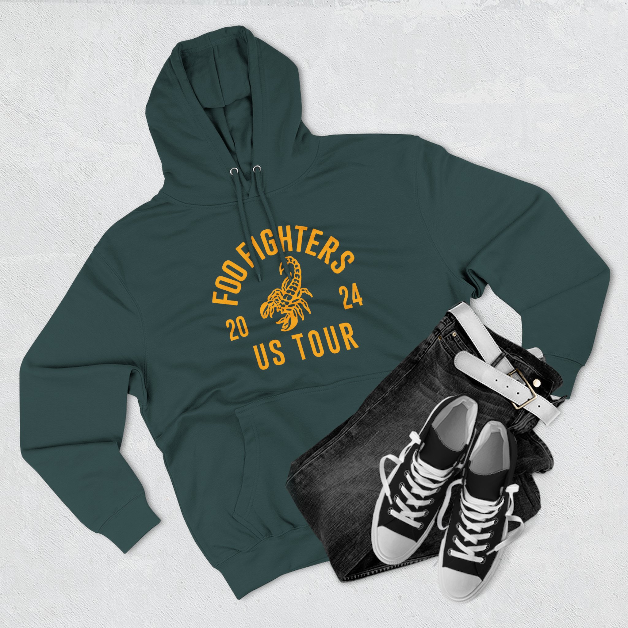 Foo Fighters 2024 Us Tour Three-Panel Fleece Hoodie