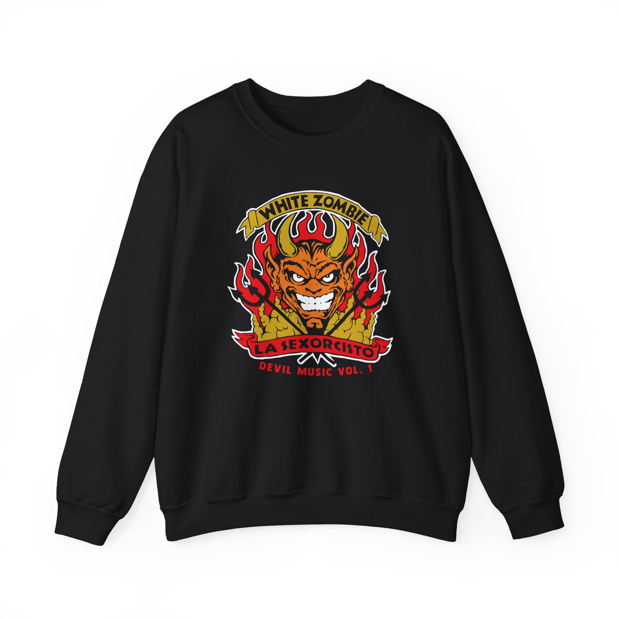 White Zombie Devil Music Unisex Heavy Blendâ„¢ Crewneck Sweatshirt
