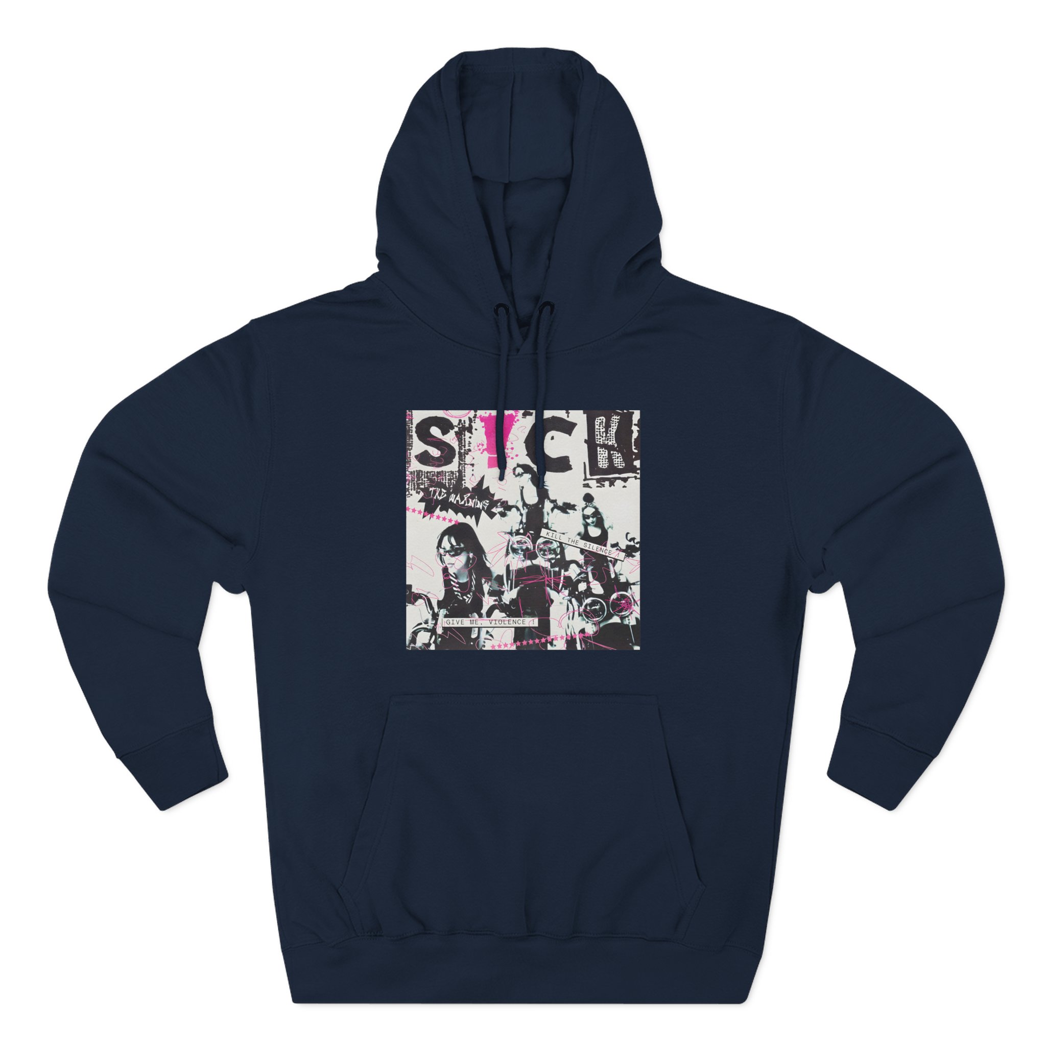 The Warning Black S!ck Three-Panel Fleece Hoodie