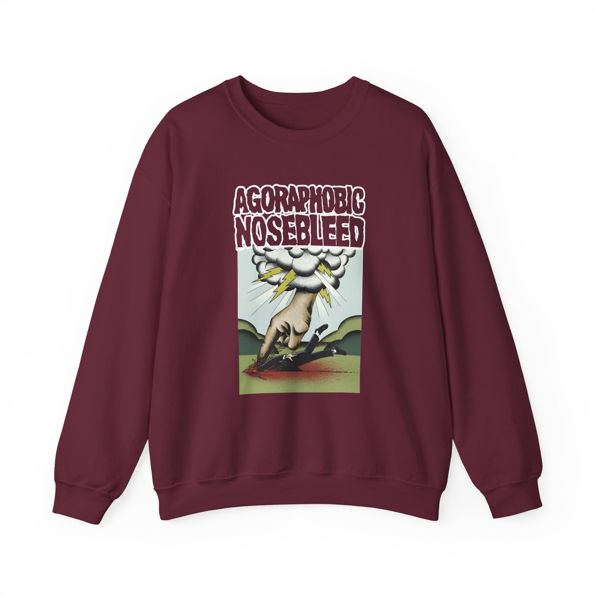 Agoraphobic Nosebleed Smite Unisex Heavy Blendâ„¢ Crewneck Sweatshirt