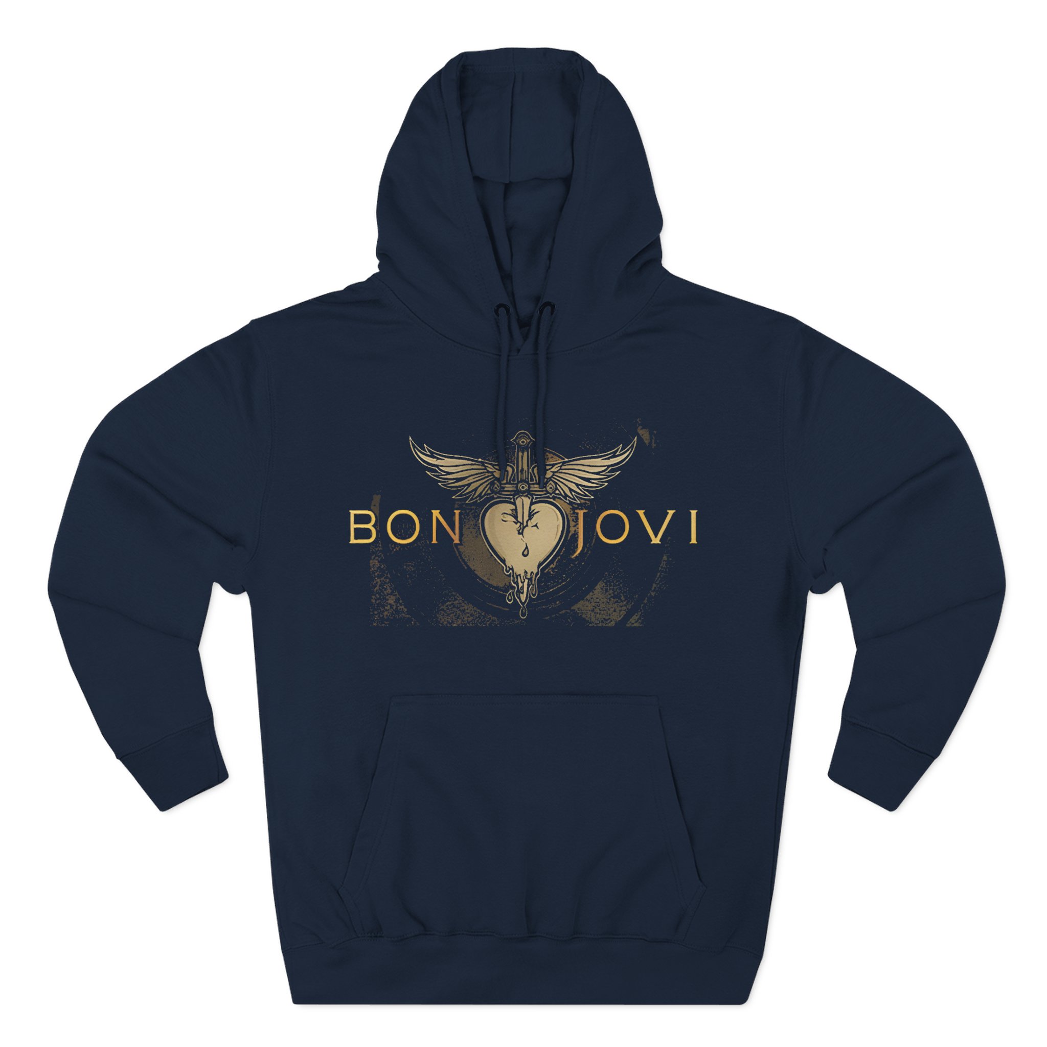 Bon Jovi Heart & Dagger Vinyl Three-Panel Fleece Hoodie