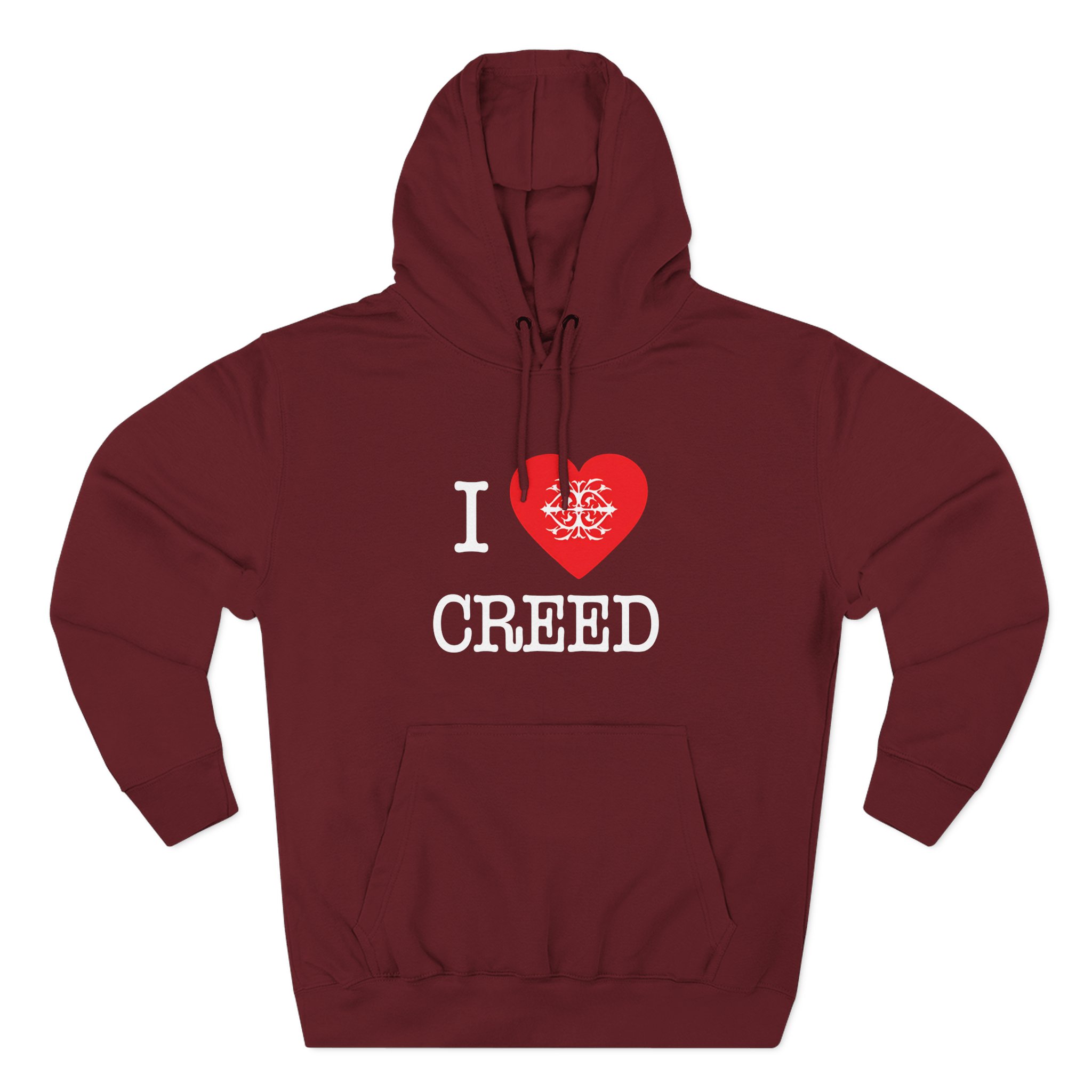 Creed, I Heart Creed Three-Panel Fleece Hoodie