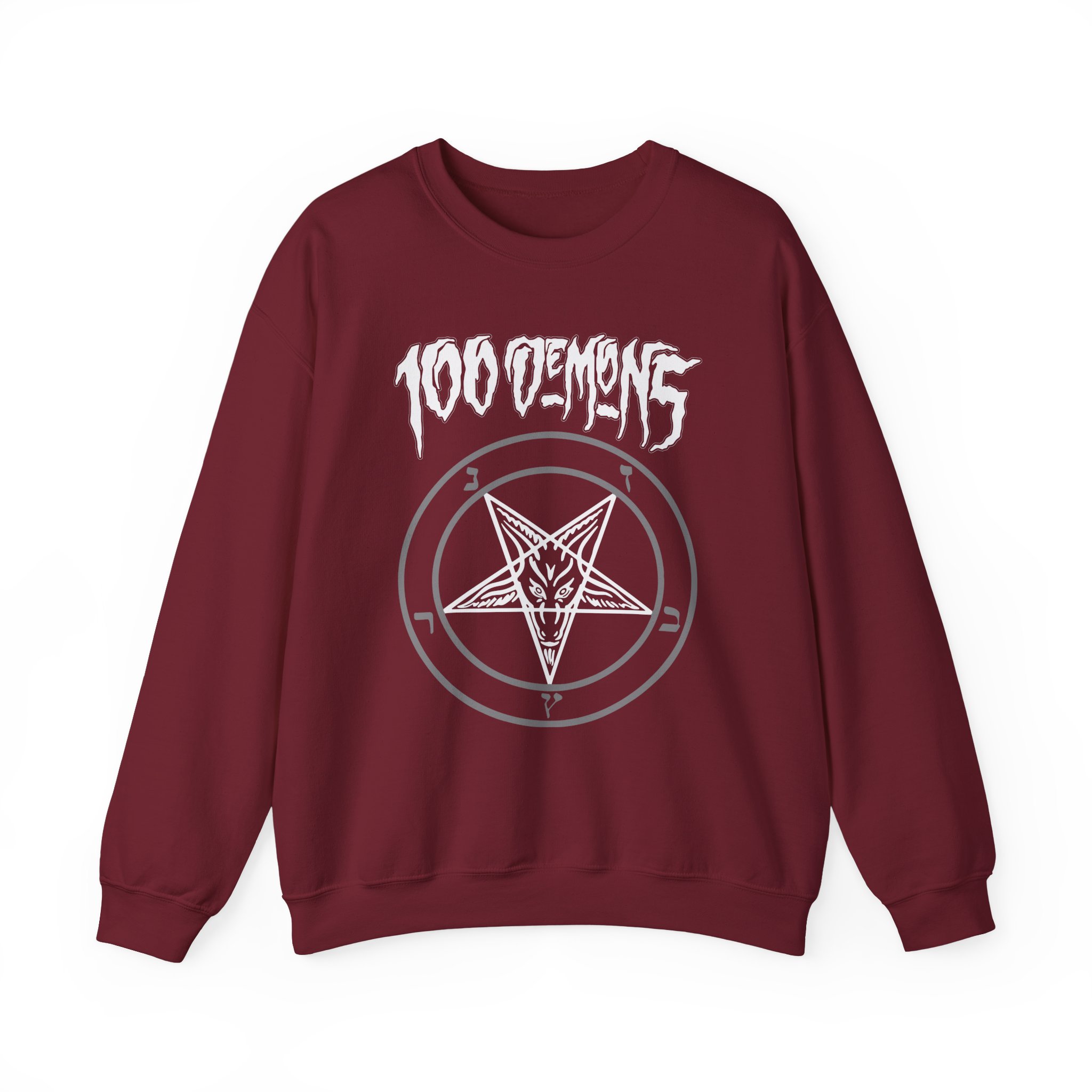 100 Demons Pentagram Unisex Heavy Blendâ„¢ Crewneck Sweatshirt