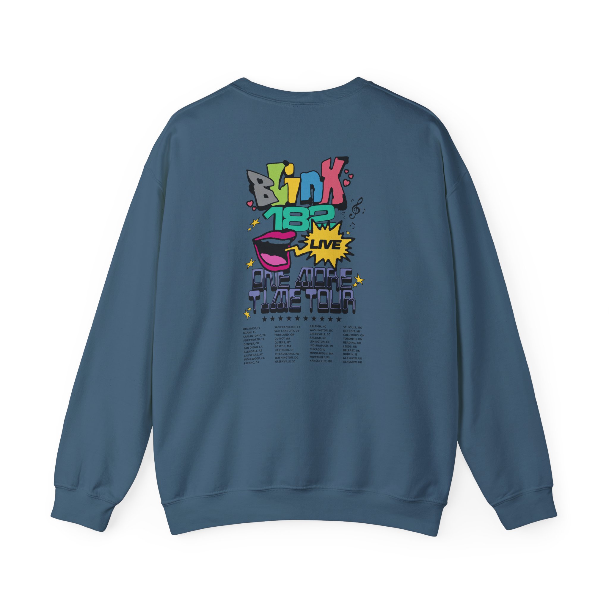 Blink 182 One More Time Tour Unisex Heavy Blendâ„¢ Crewneck Sweatshirt