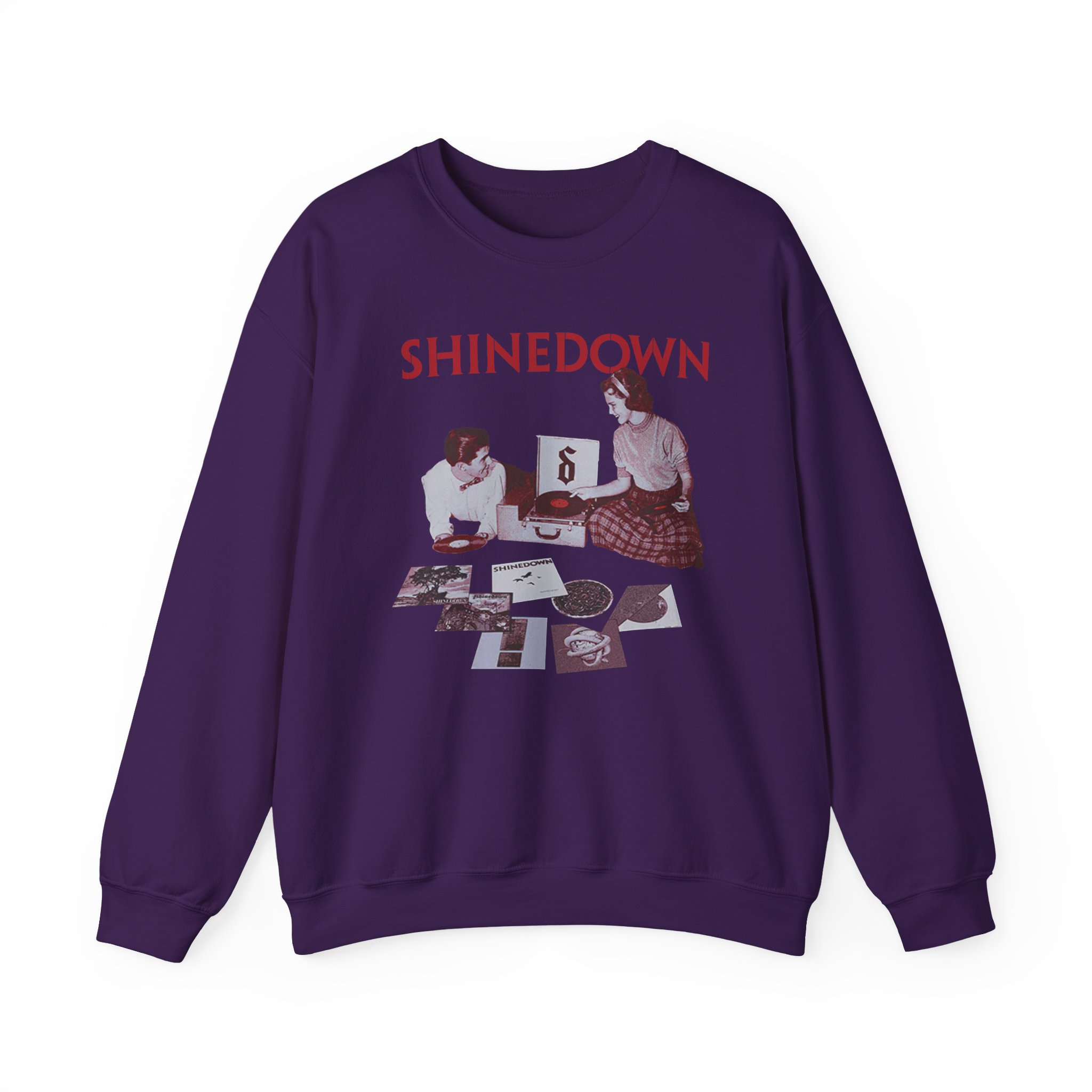 Shinedown Discography Unisex Heavy Blendâ„¢ Crewneck Sweatshirt