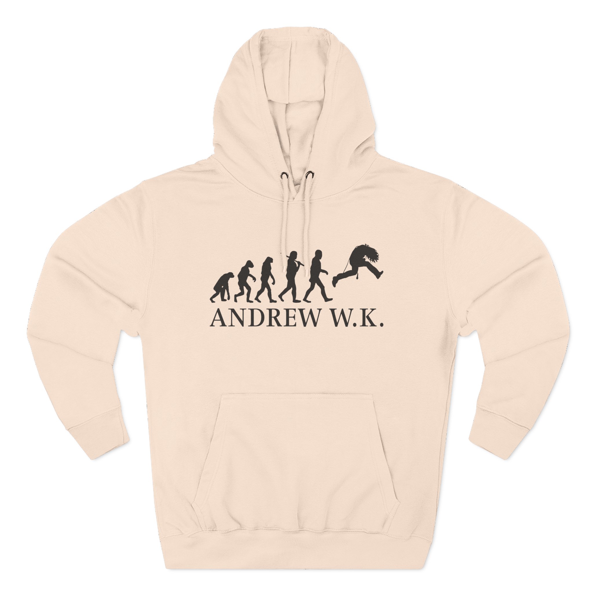 Andrew Wk Evolution of Partying Three-Panel Fleece Hoodie