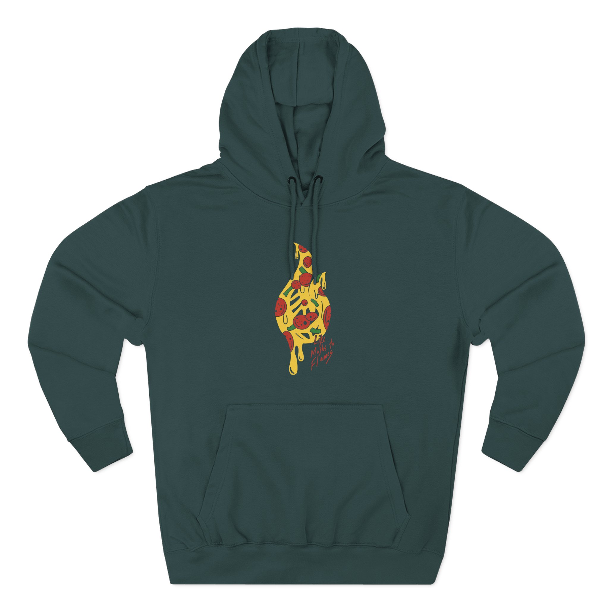 Like Moths to Flames Three-Panel Fleece Hoodie