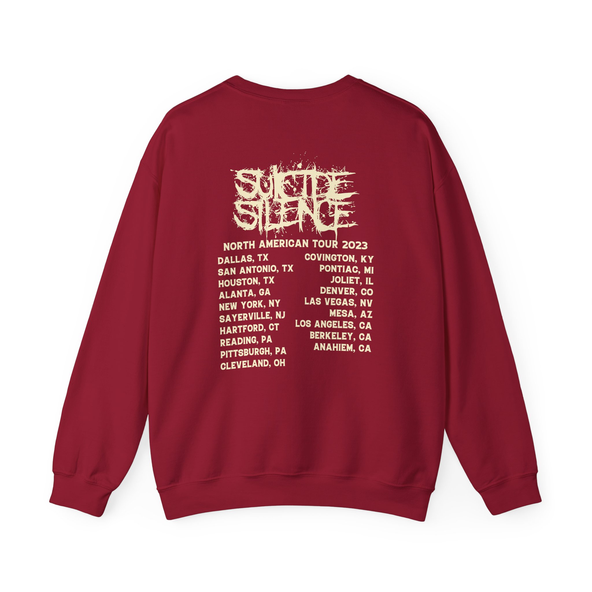 Suicide Silence Rymd Cover Tour 2023 Unisex Heavy Blendâ„¢ Crewneck Sweatshirt