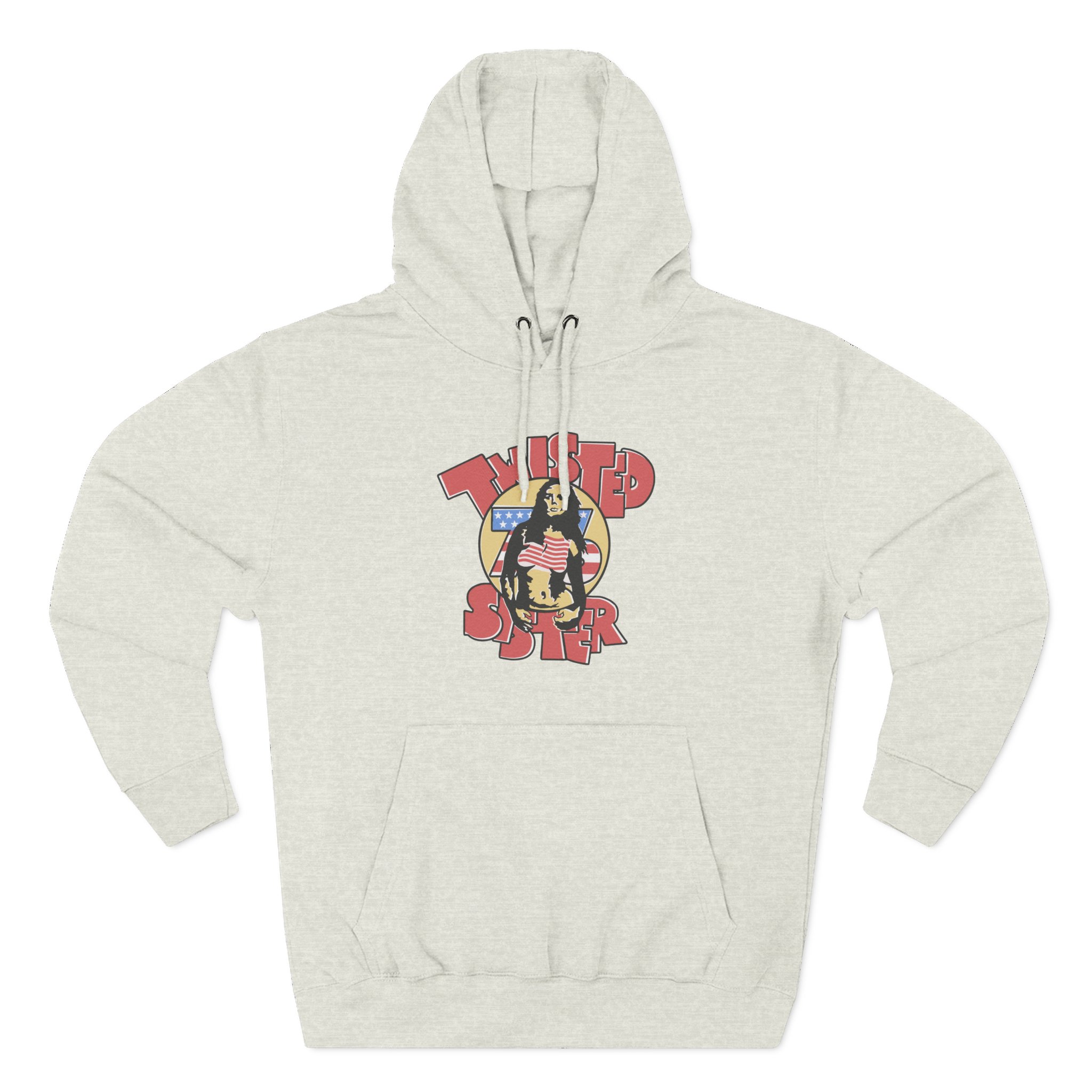 Ladies Stars and Stripes Twisted Sister Three-Panel Fleece Hoodie