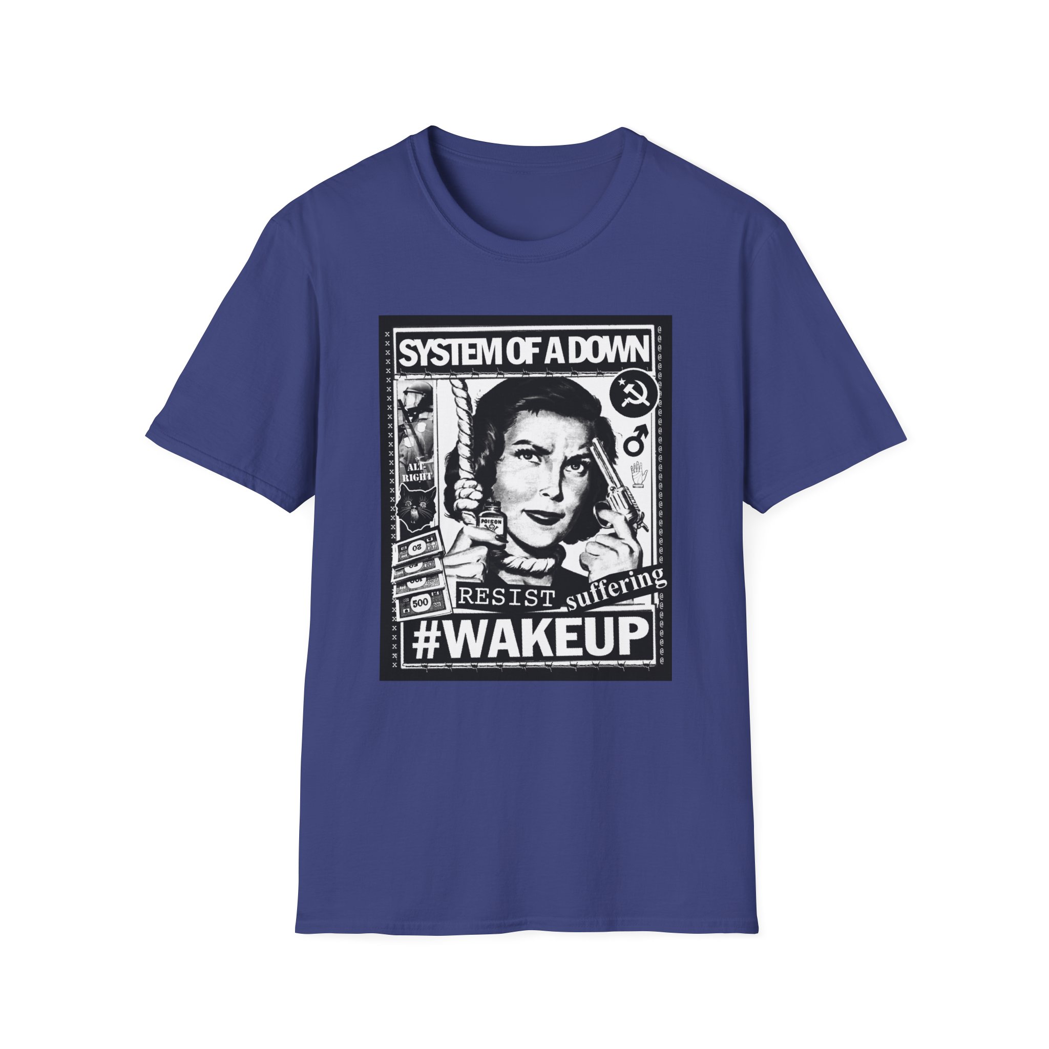 System of a Down Awake Distressed Unisex Softstyle T-Shirt