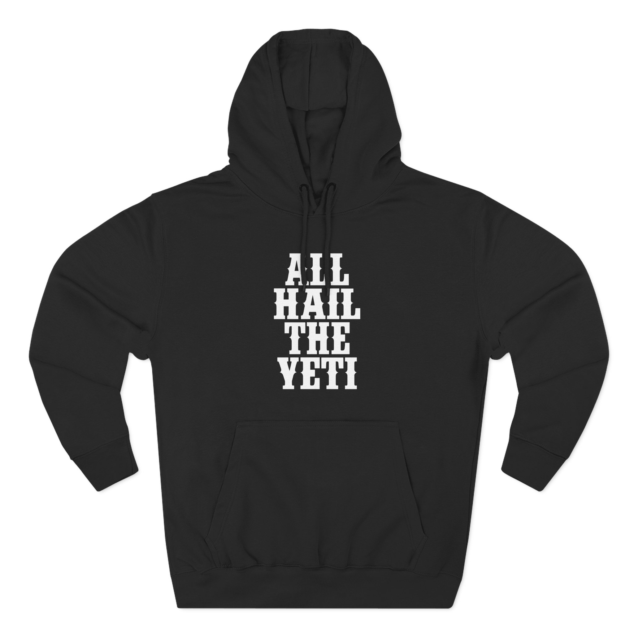 All Hail the Yeti Logo Three-Panel Fleece Hoodie