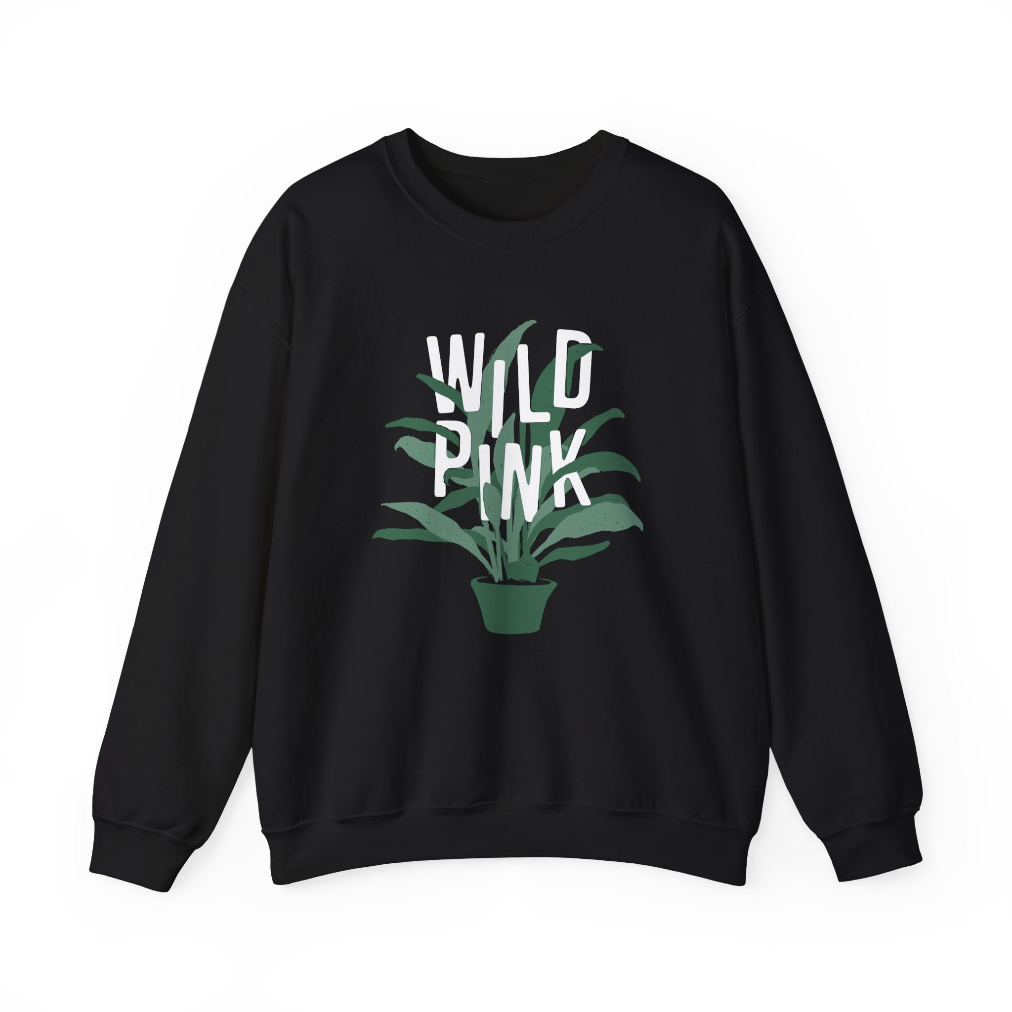 Wild Pink House Plant Unisex Heavy Blendâ„¢ Crewneck Sweatshirt