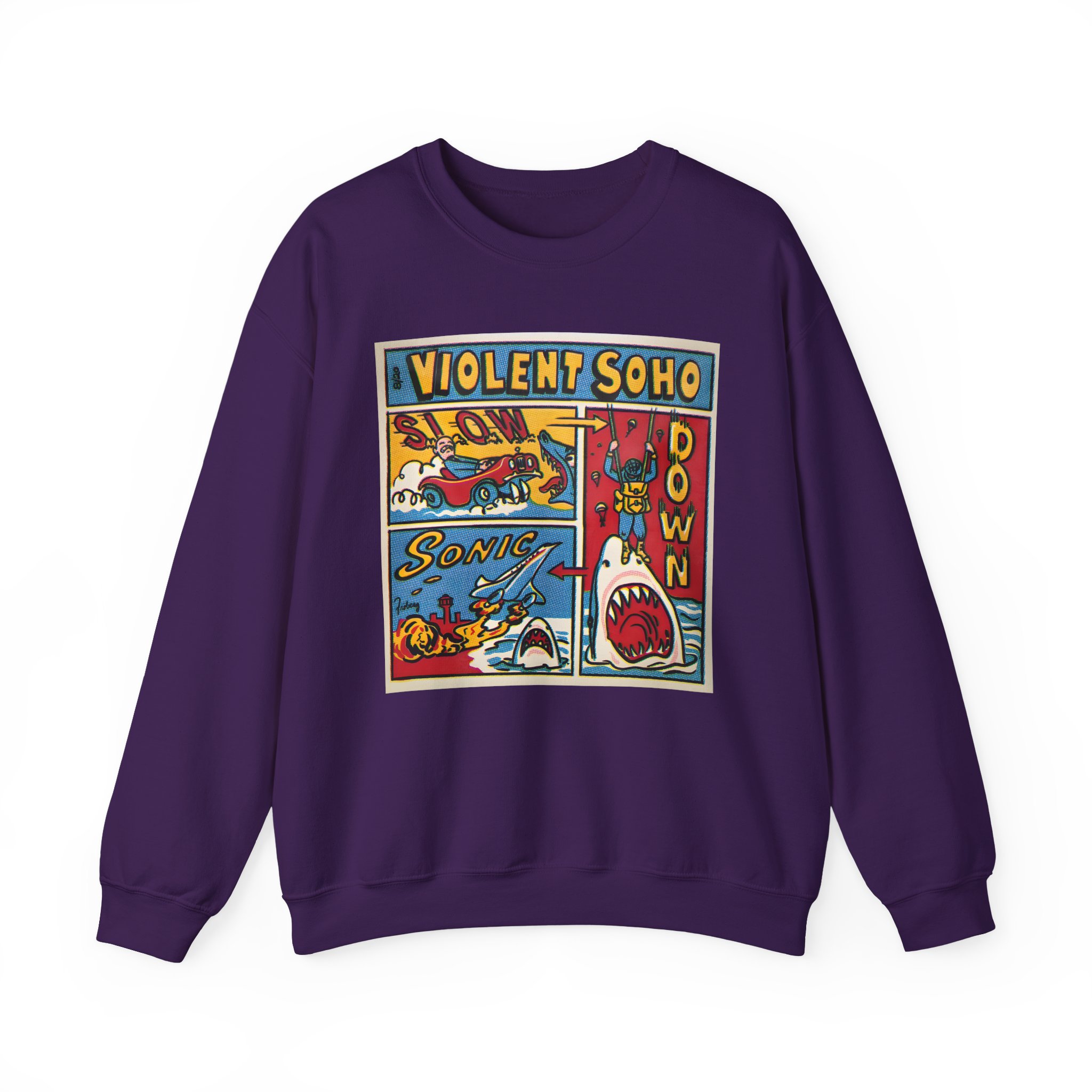 Violent Soho Slow Down Sonic Unisex Heavy Blendâ„¢ Crewneck Sweatshirt