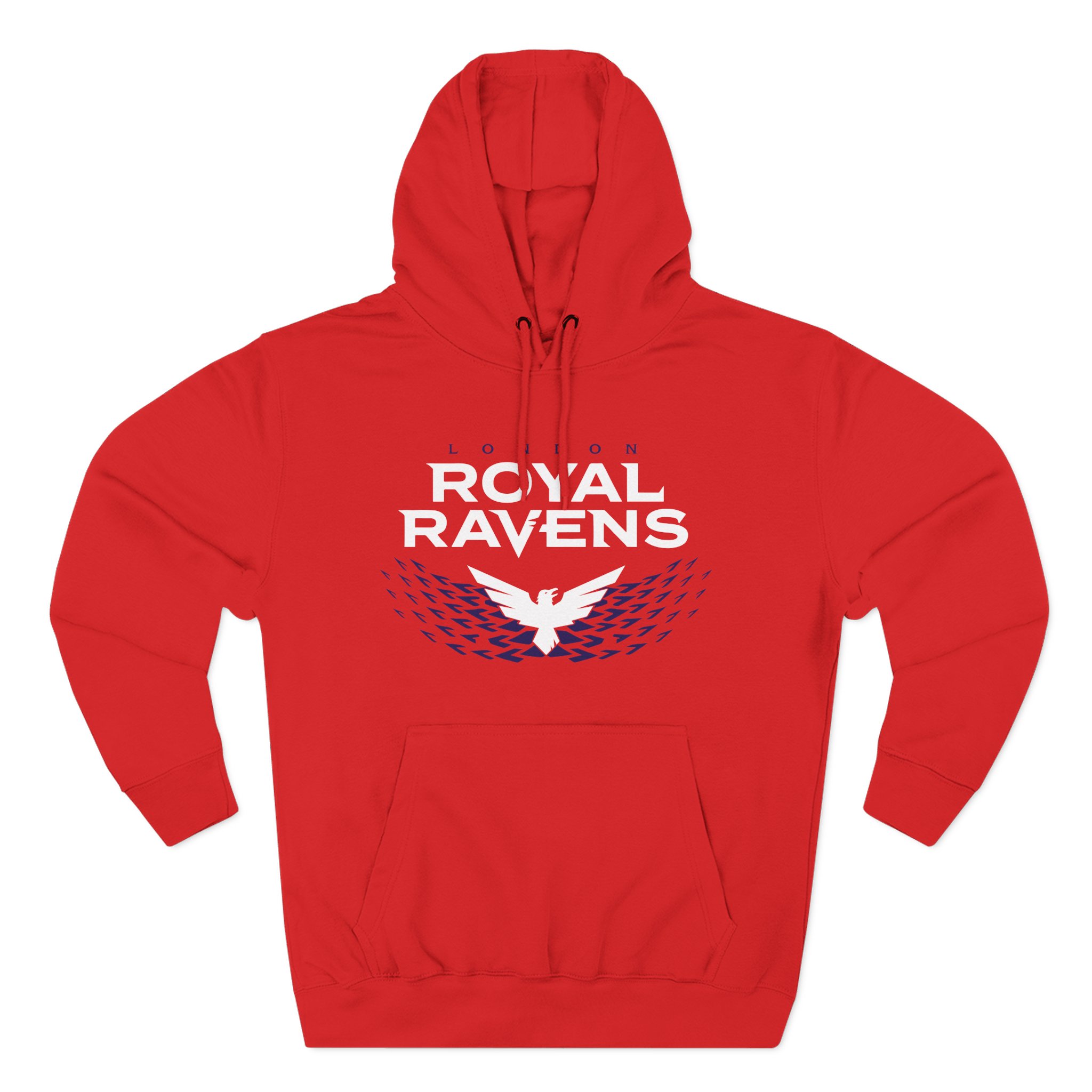 Carolina Royal Ravens Three-Panel Fleece Hoodie