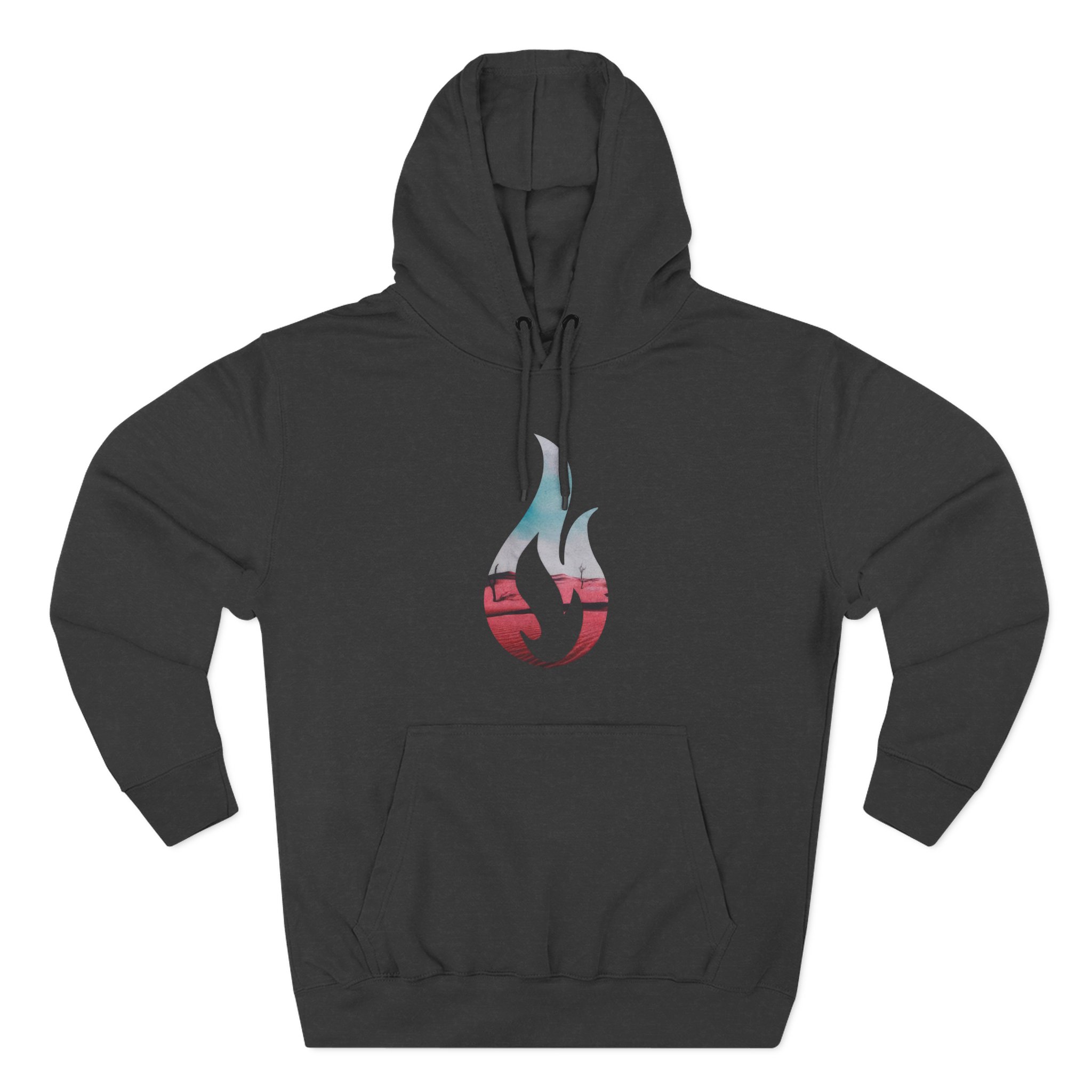 Like Moths to Flames Three-Panel Fleece Hoodie