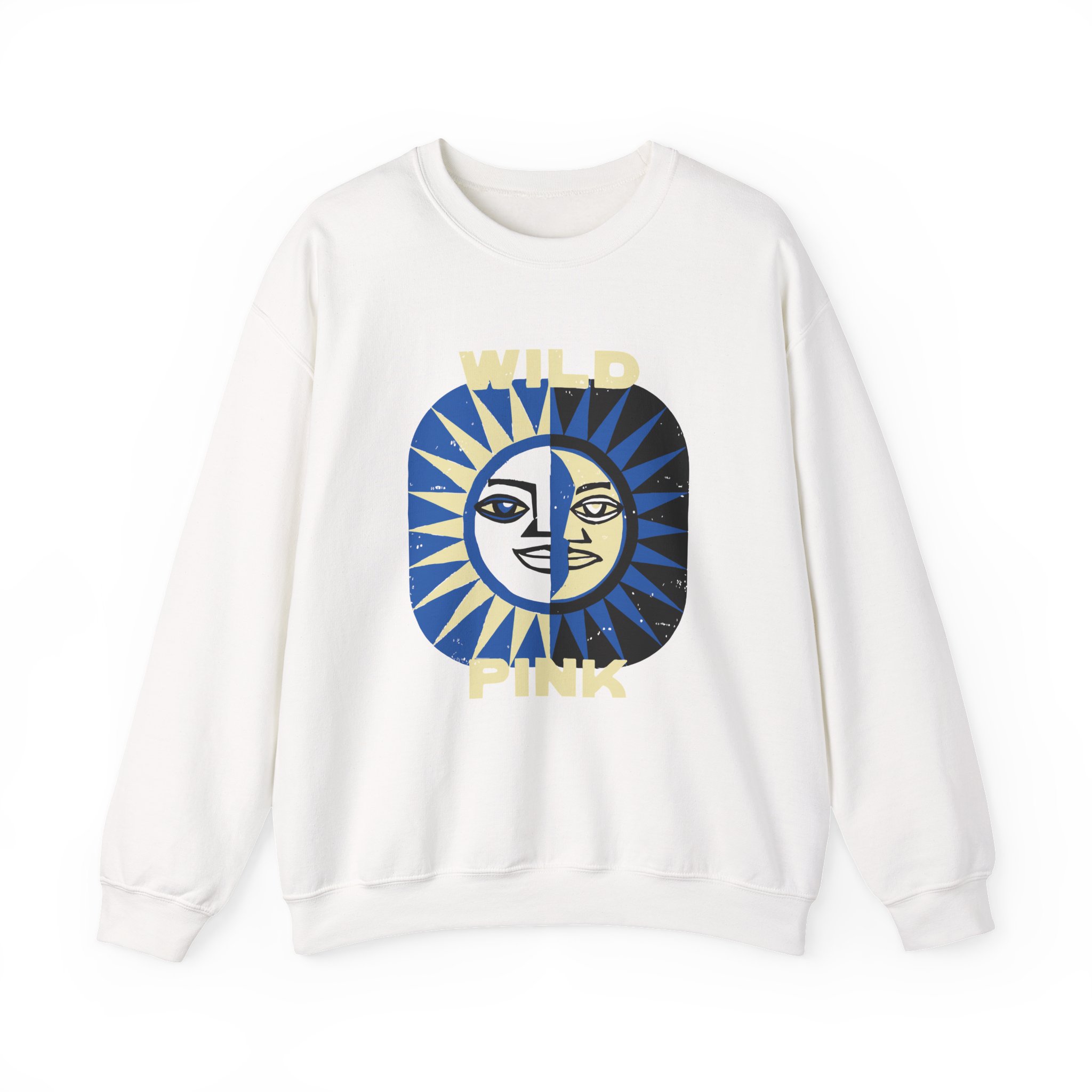 Wild Pink Sun Moon Unisex Heavy Blendâ„¢ Crewneck Sweatshirt