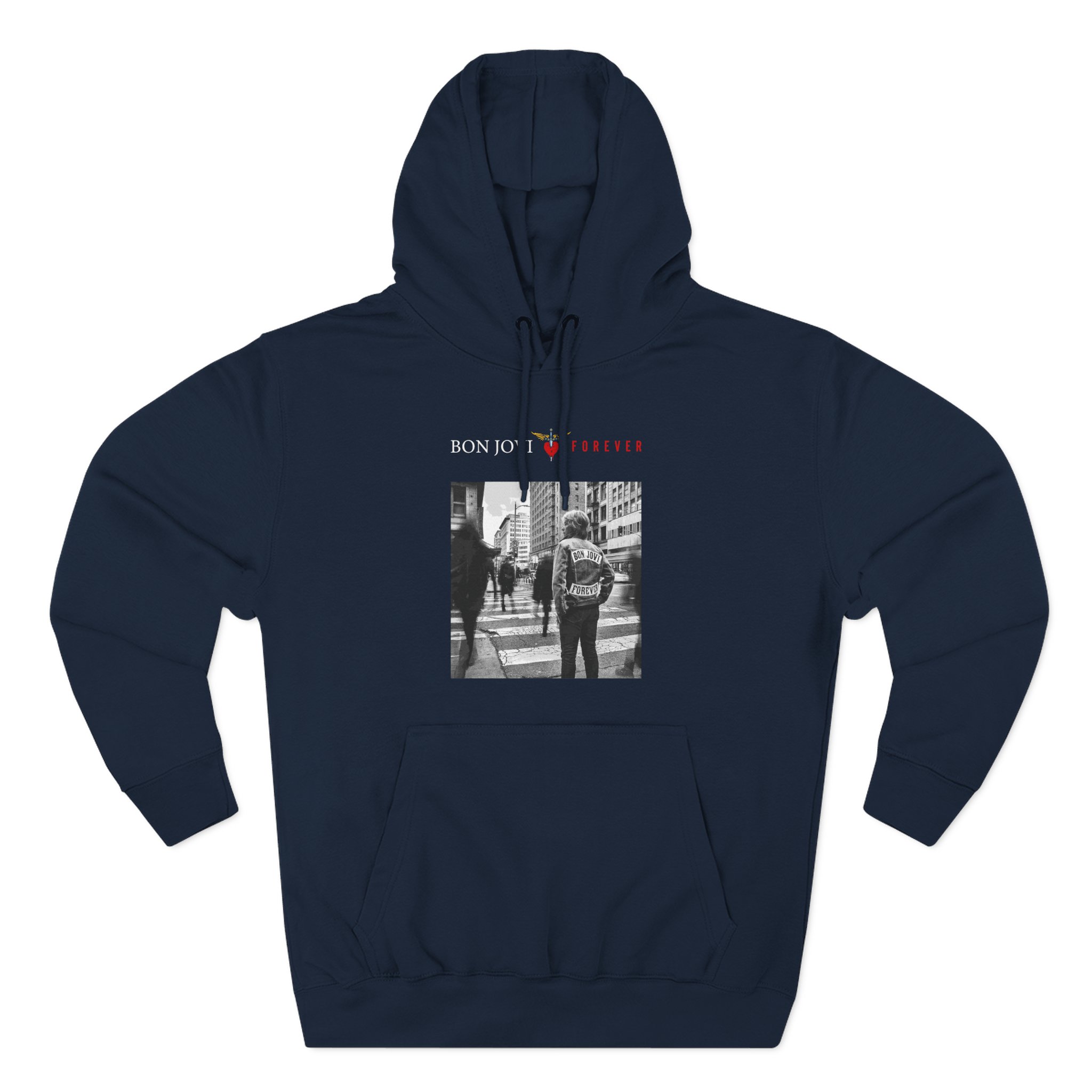 Bon Jovi Album Cover Three-Panel Fleece Hoodie
