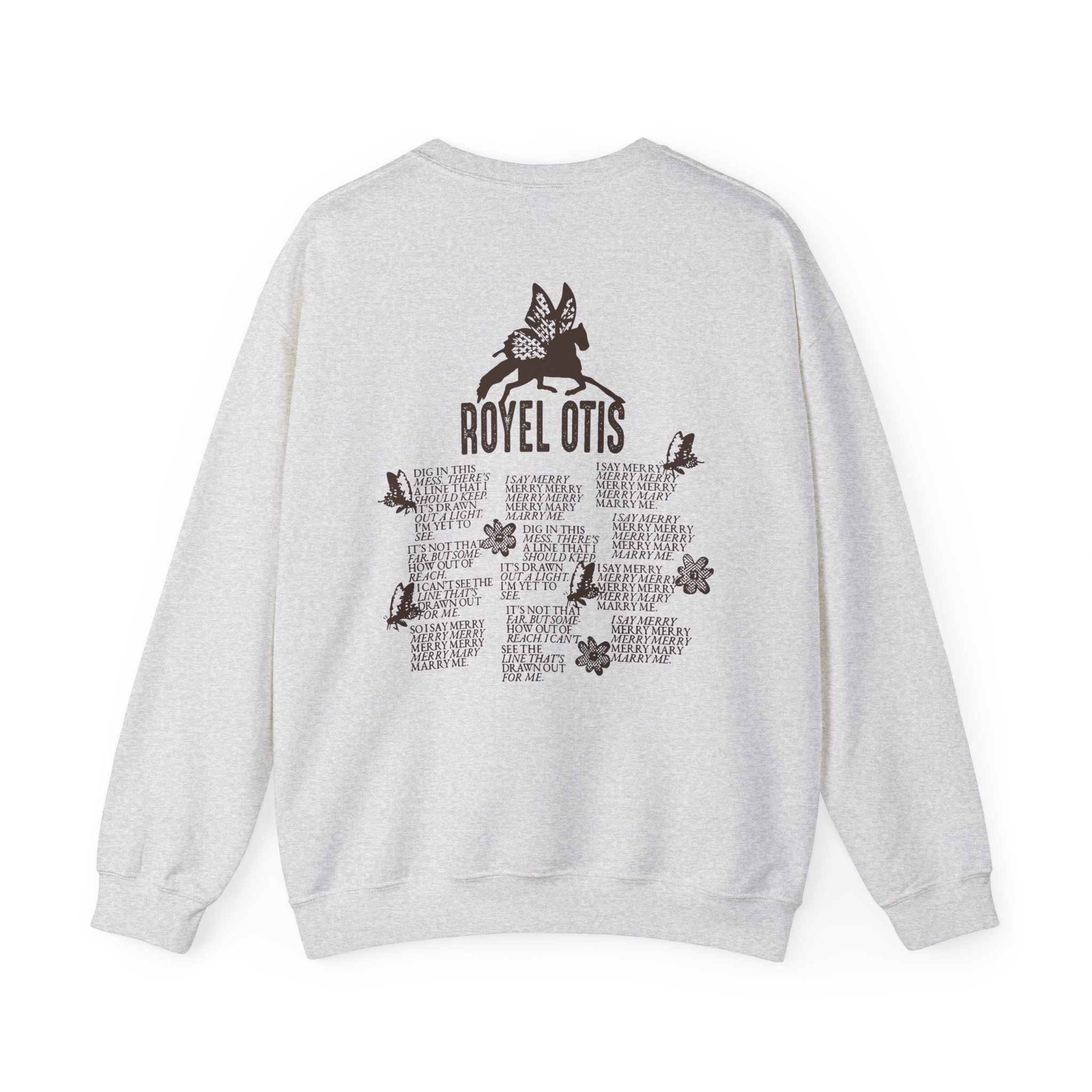 Royel Otis Mary Marry Me Faded Powder Unisex Heavy Blendâ„¢ Crewneck Sweatshirt