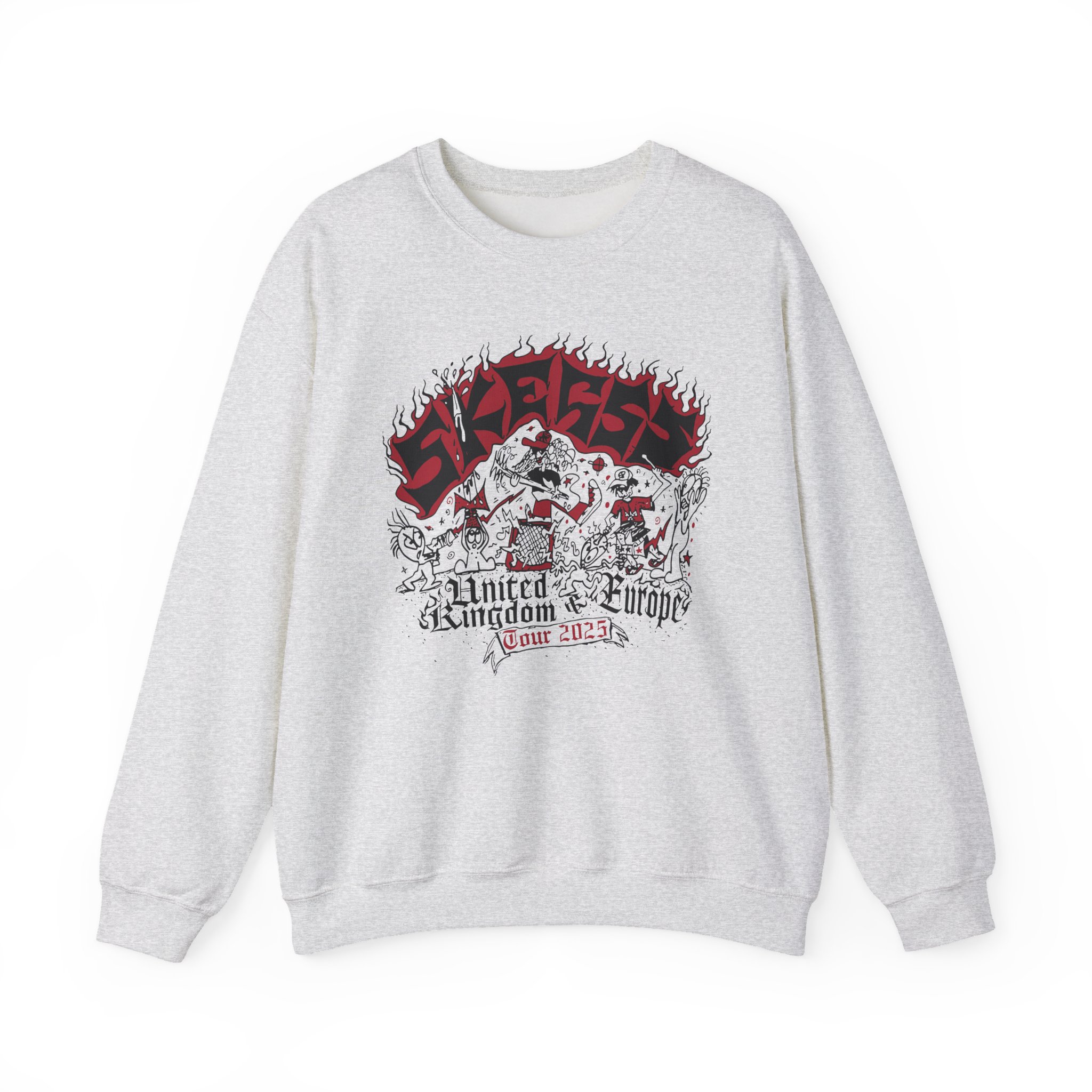 Skegss Uk Eu Tour 2025 Unisex Heavy Blendâ„¢ Crewneck Sweatshirt
